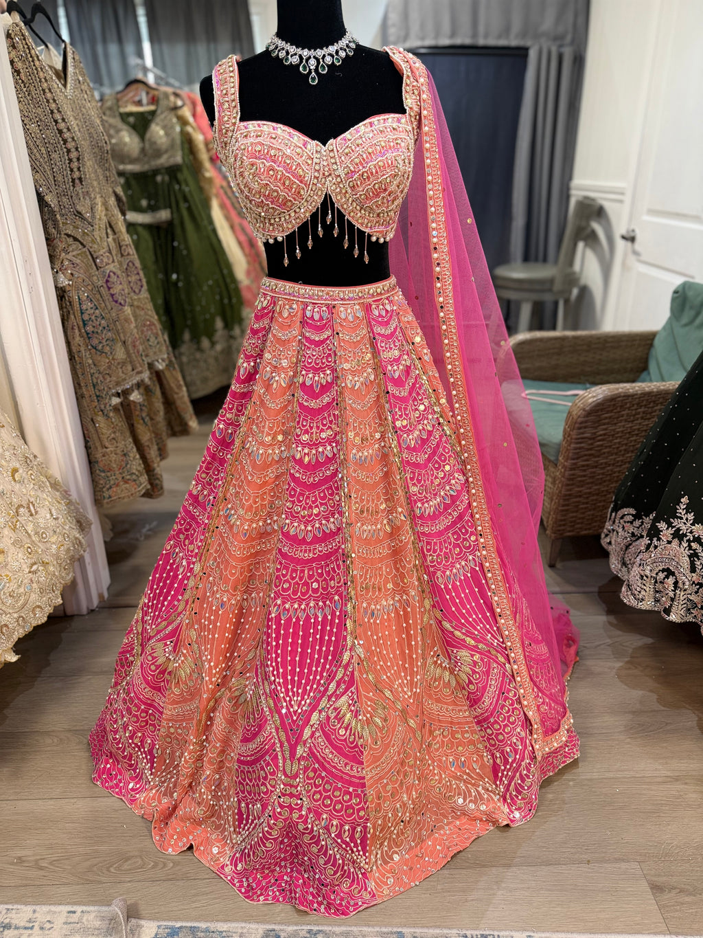 Beautiful choli with lehenga