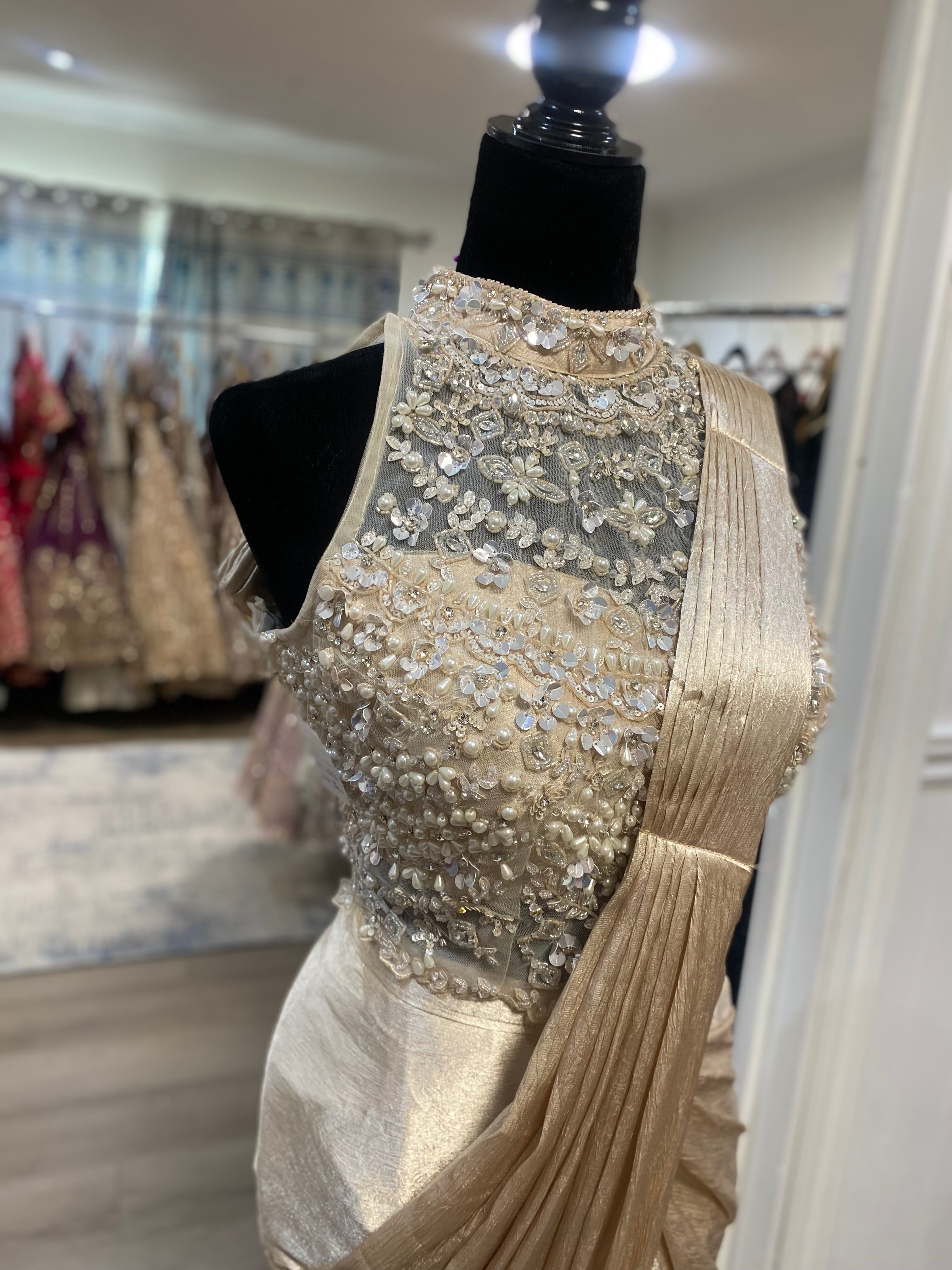 Pre drape saree