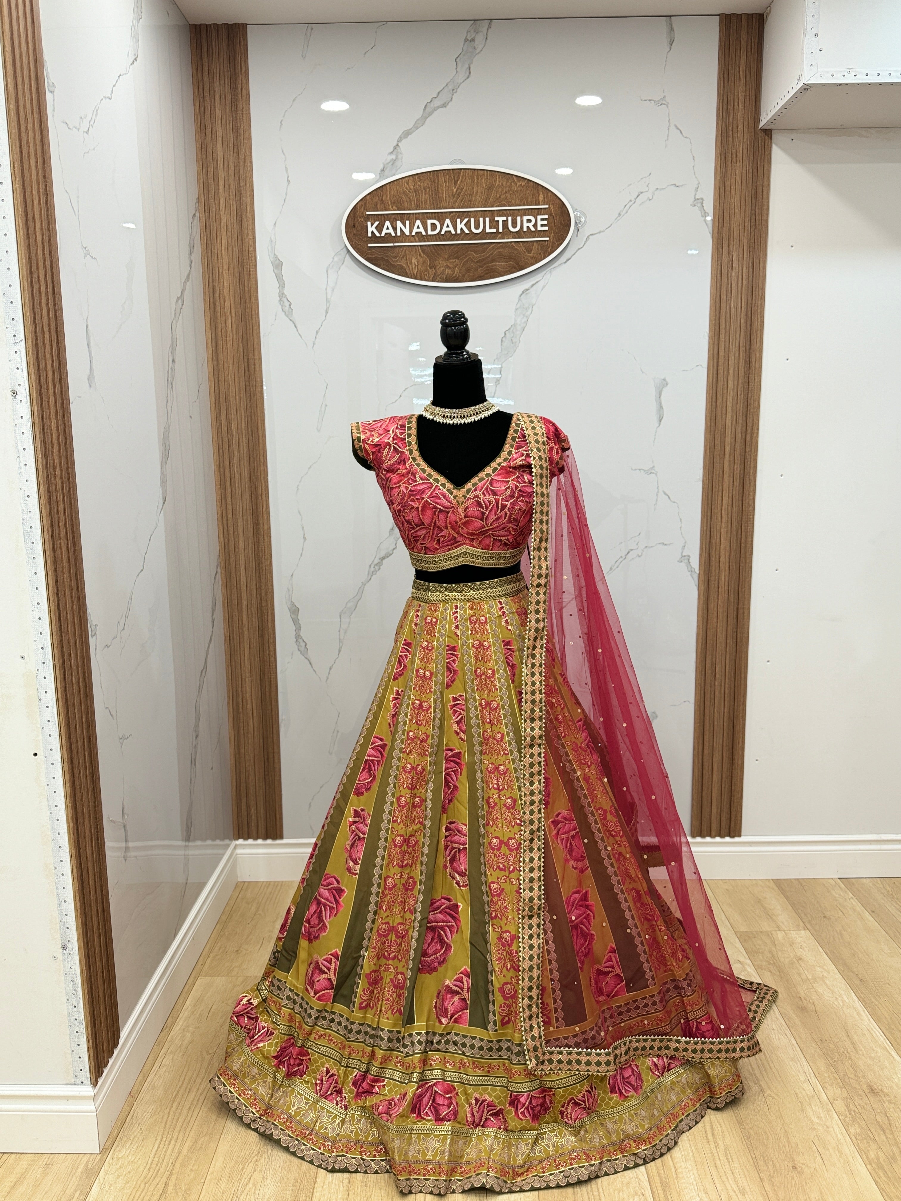 Sangam multi color lehenga
