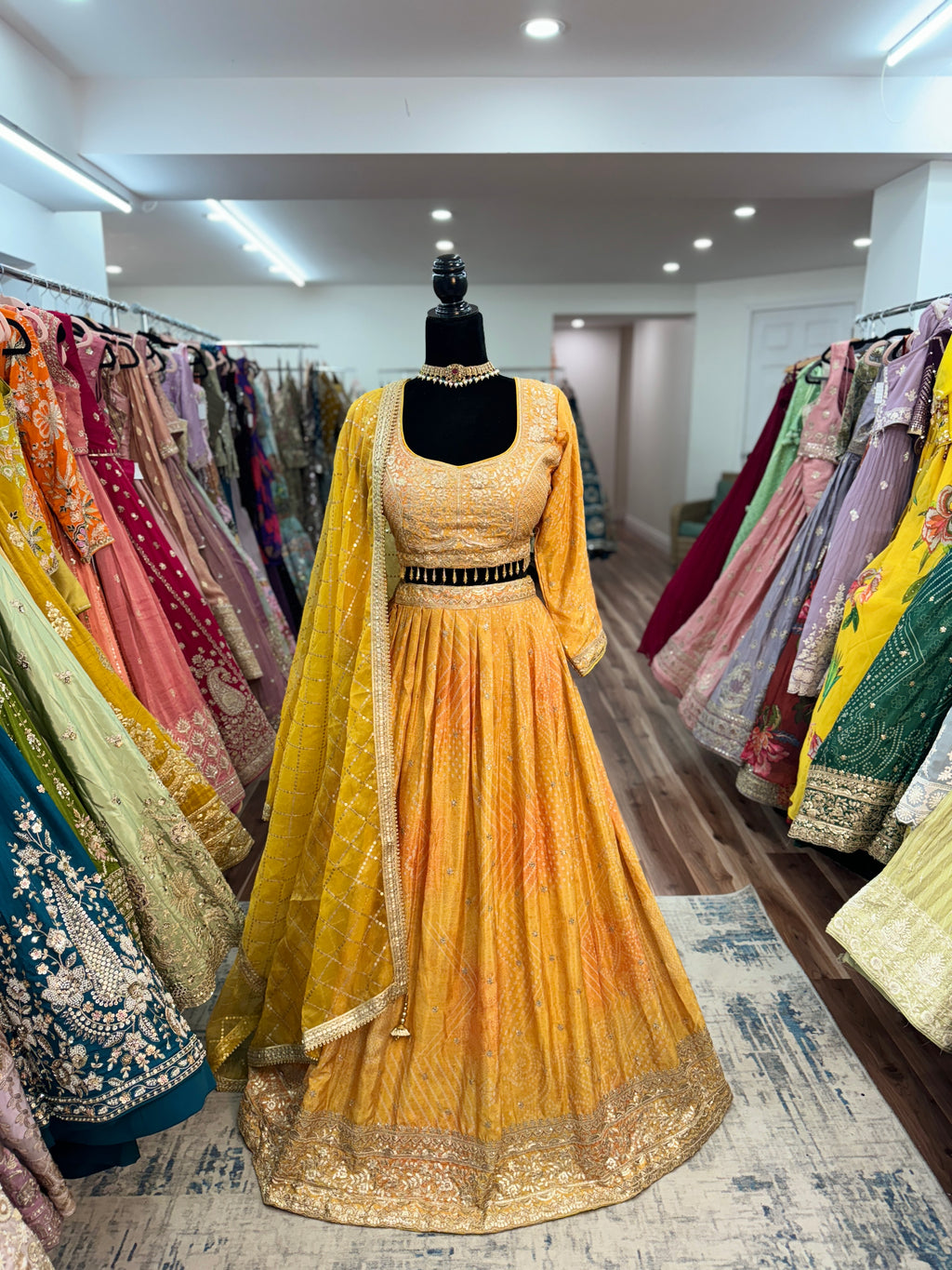Traditional bandhani lehenga choli
