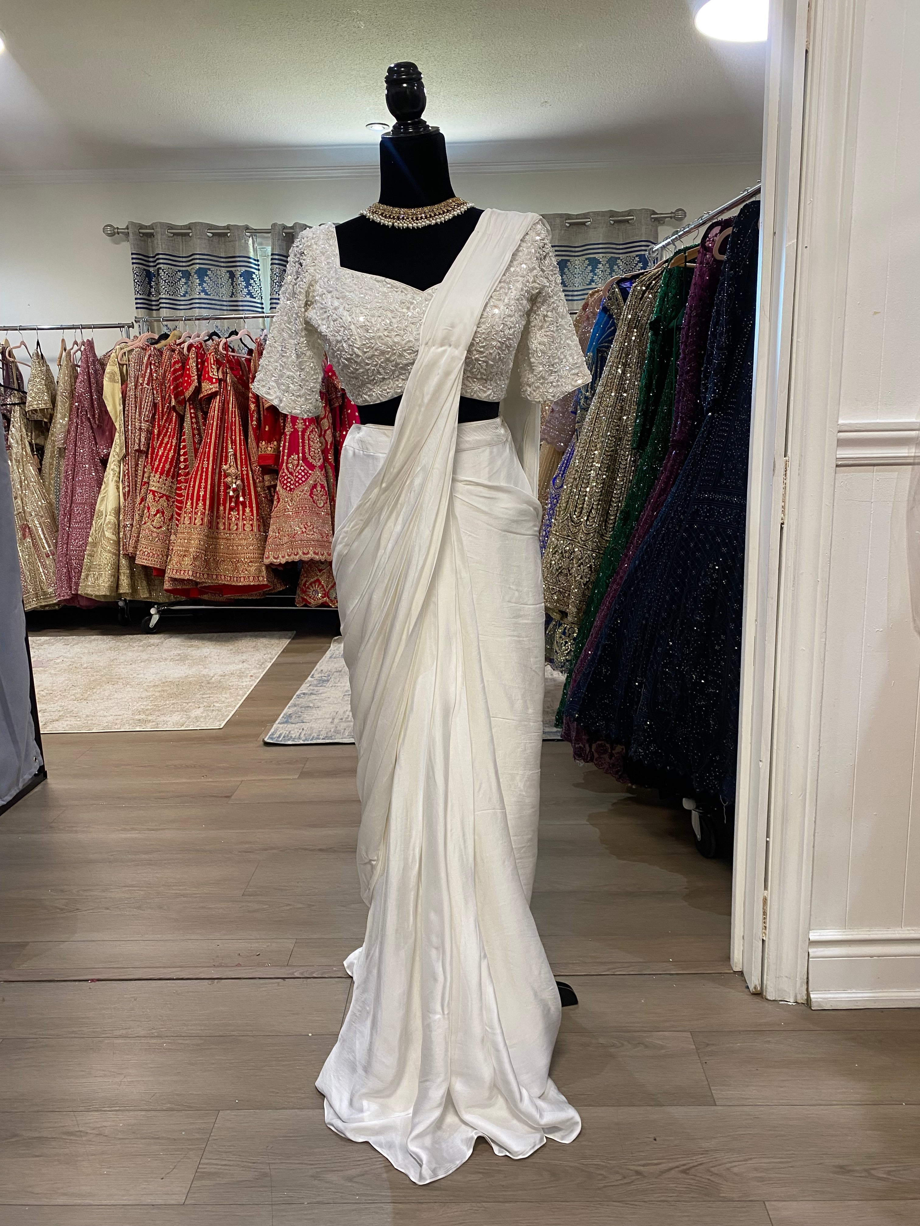 Pre drape saree