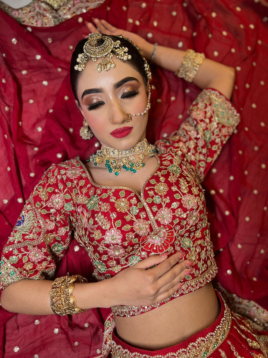 Traditional Embroidered silk Lehenga Choli