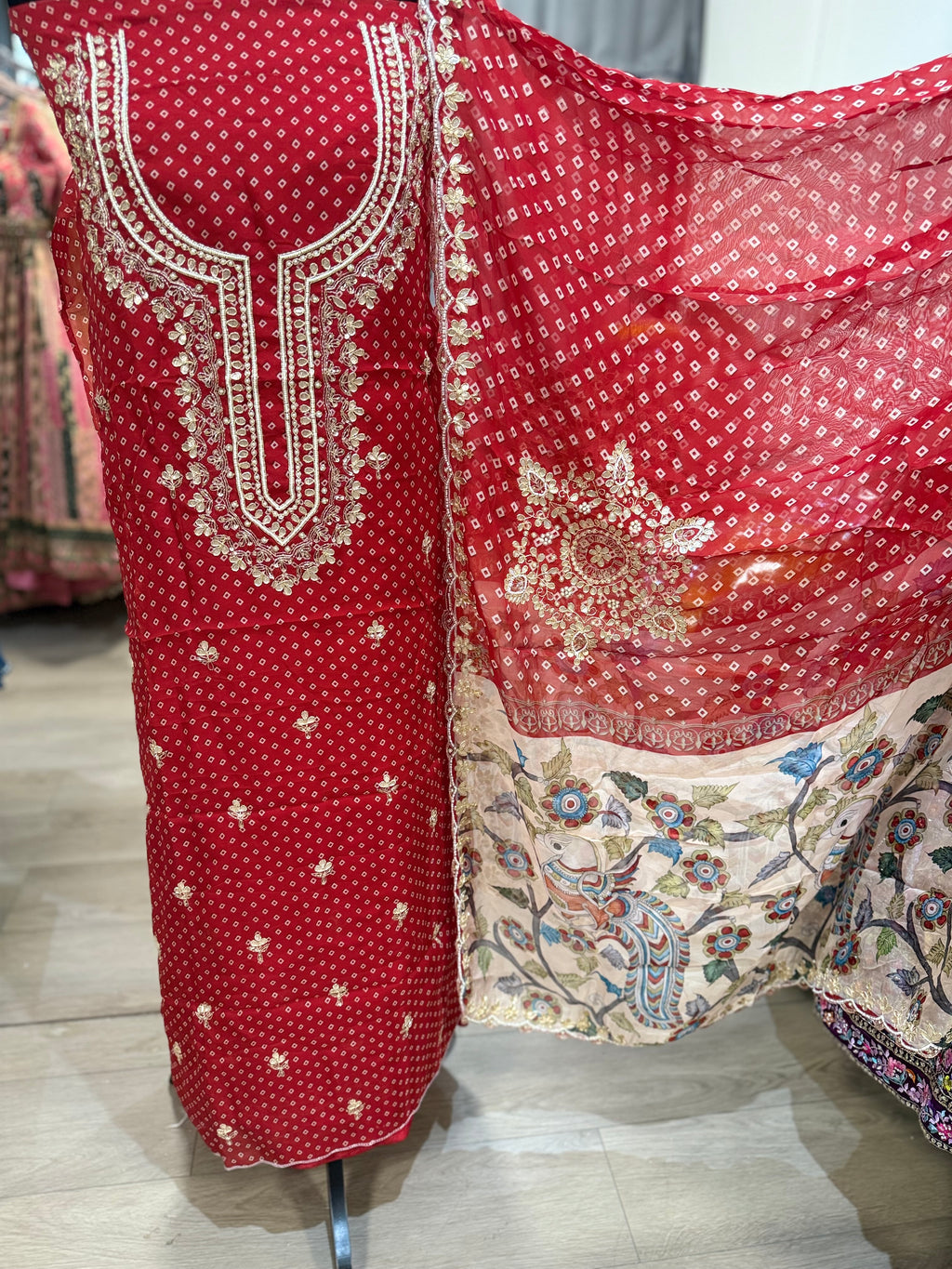 Hand Embroidered unstitched Suit – Kanada Kulture