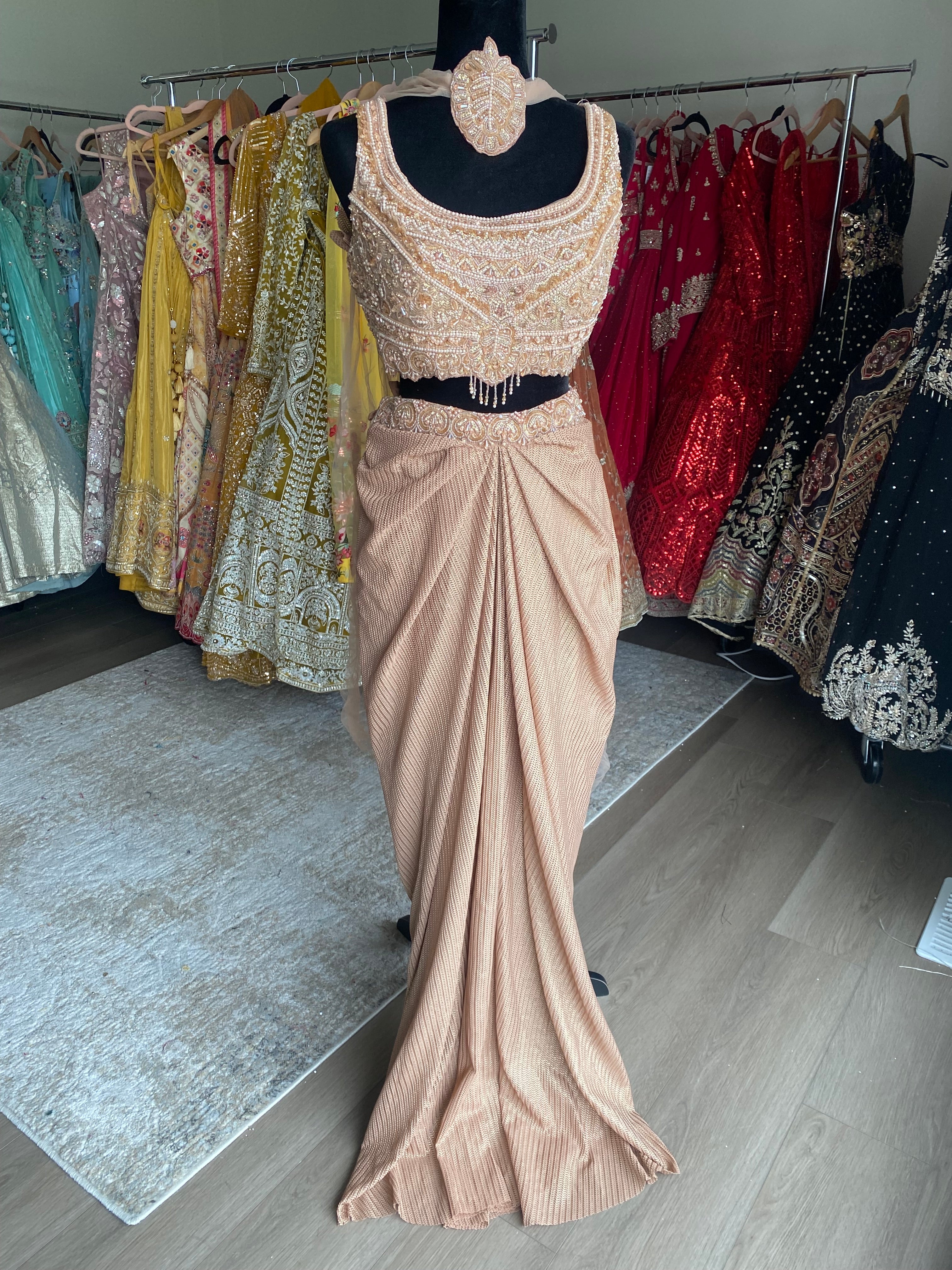 KanadaKulture - Designer saree with pre drape - Exclusive Design