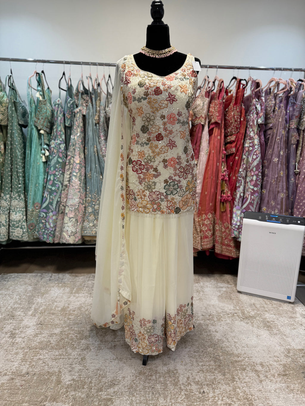 Embroidered gharara Suit – Kanada Kulture