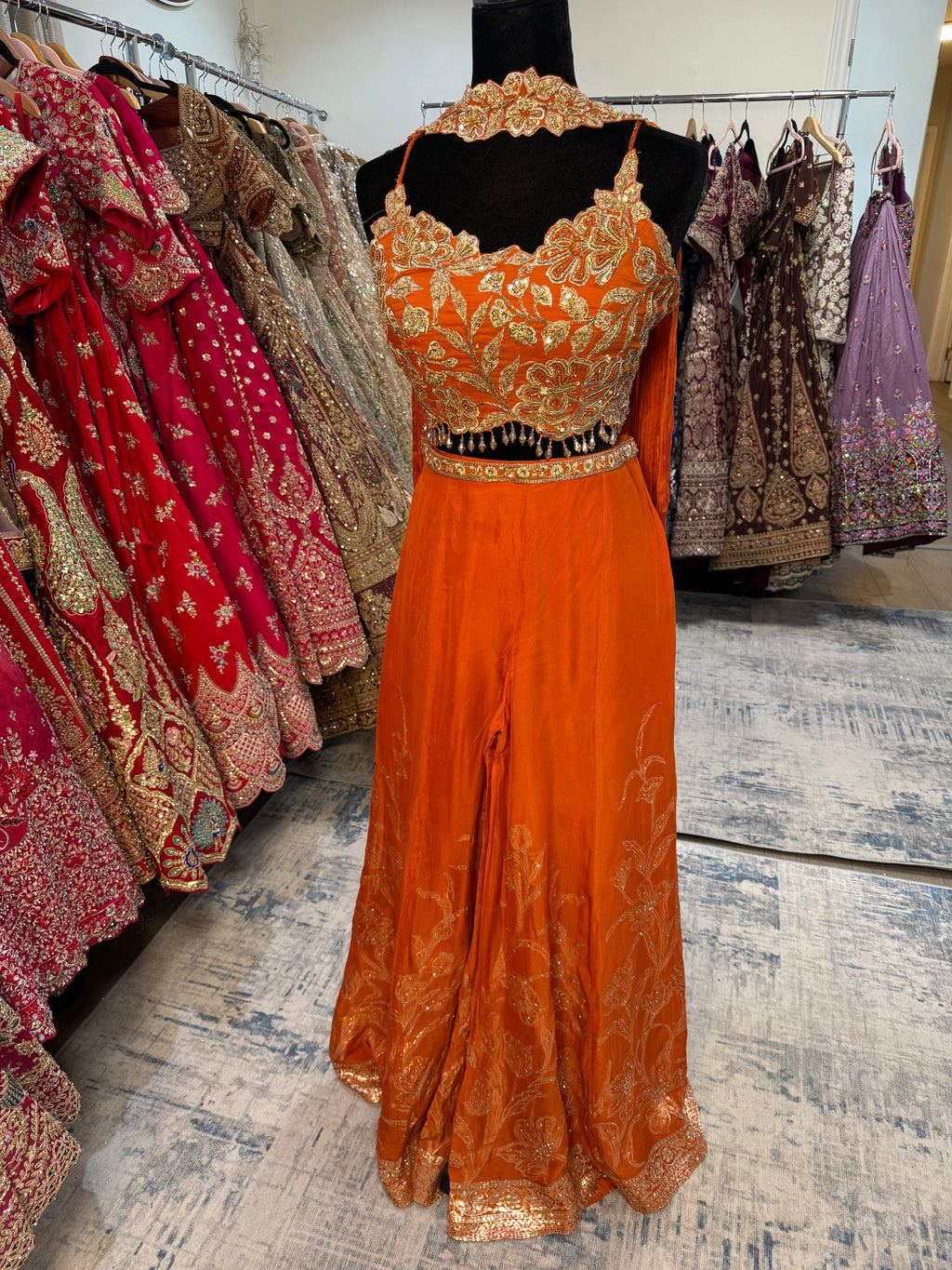 Palazo pant with hand work top