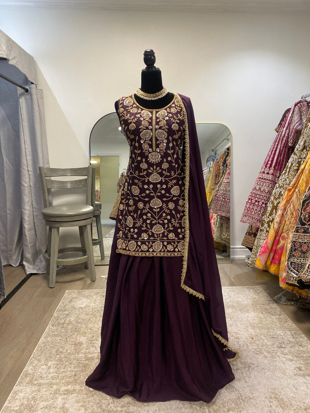 KanadaKulture - designer Lehenga with level detailing