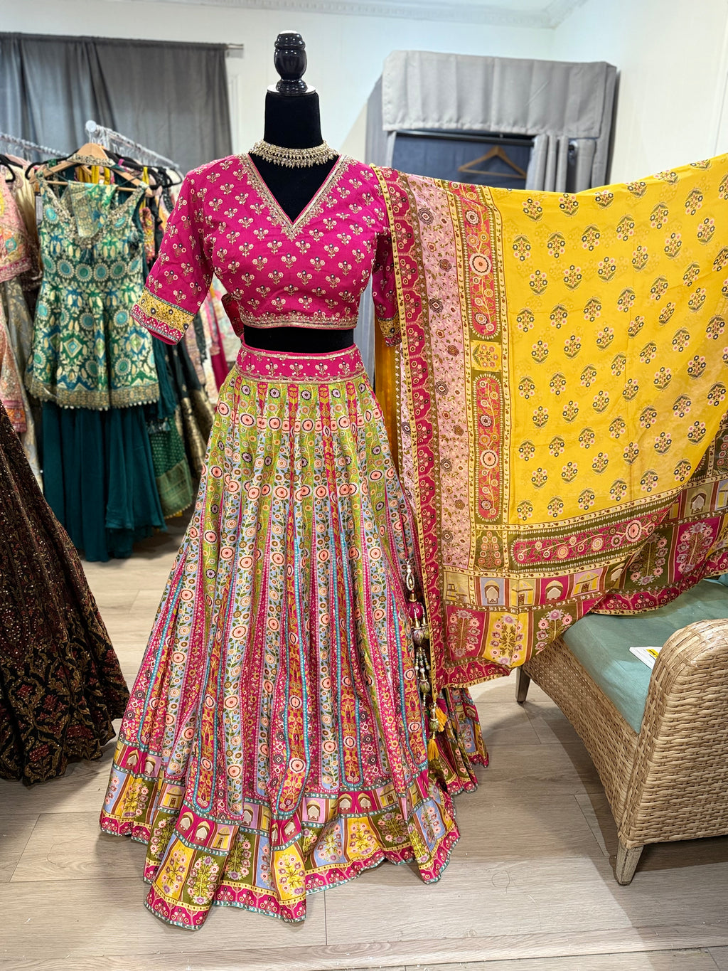 Traditional Embroidered silk Lehenga Choli