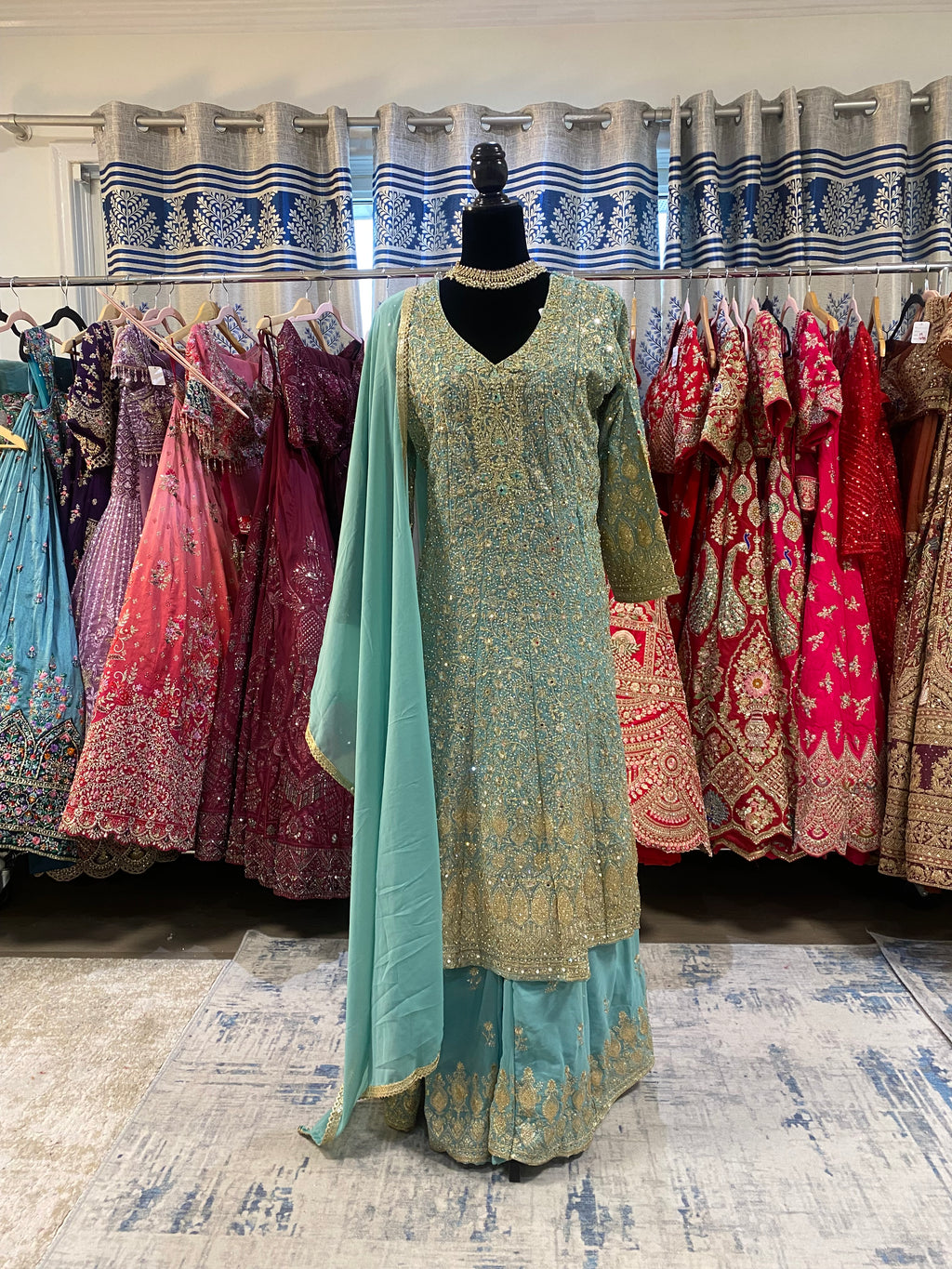 Embroidered palzoo Suit – Kanada Kulture