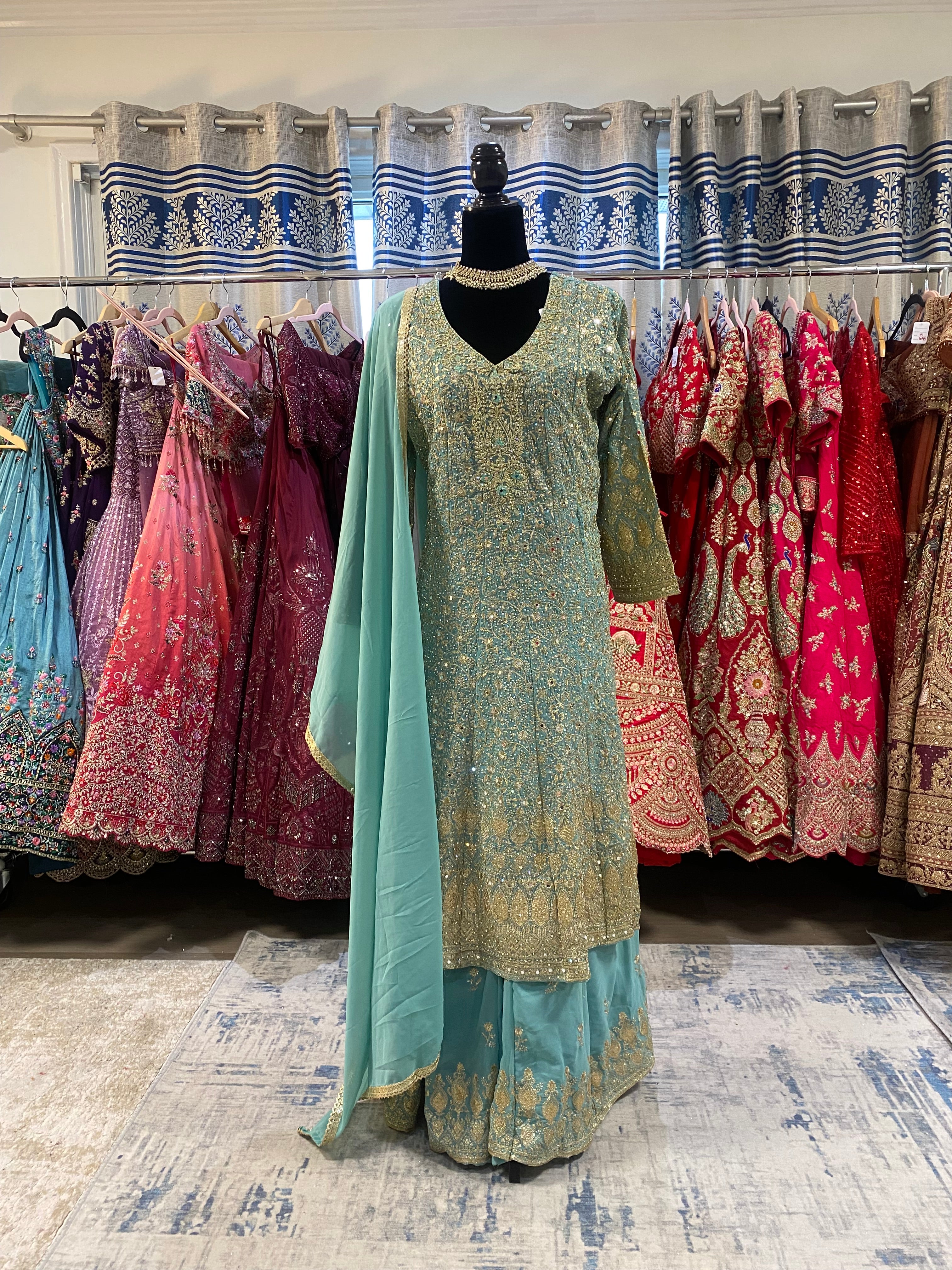Embroidered palzoo Suit – Kanada Kulture