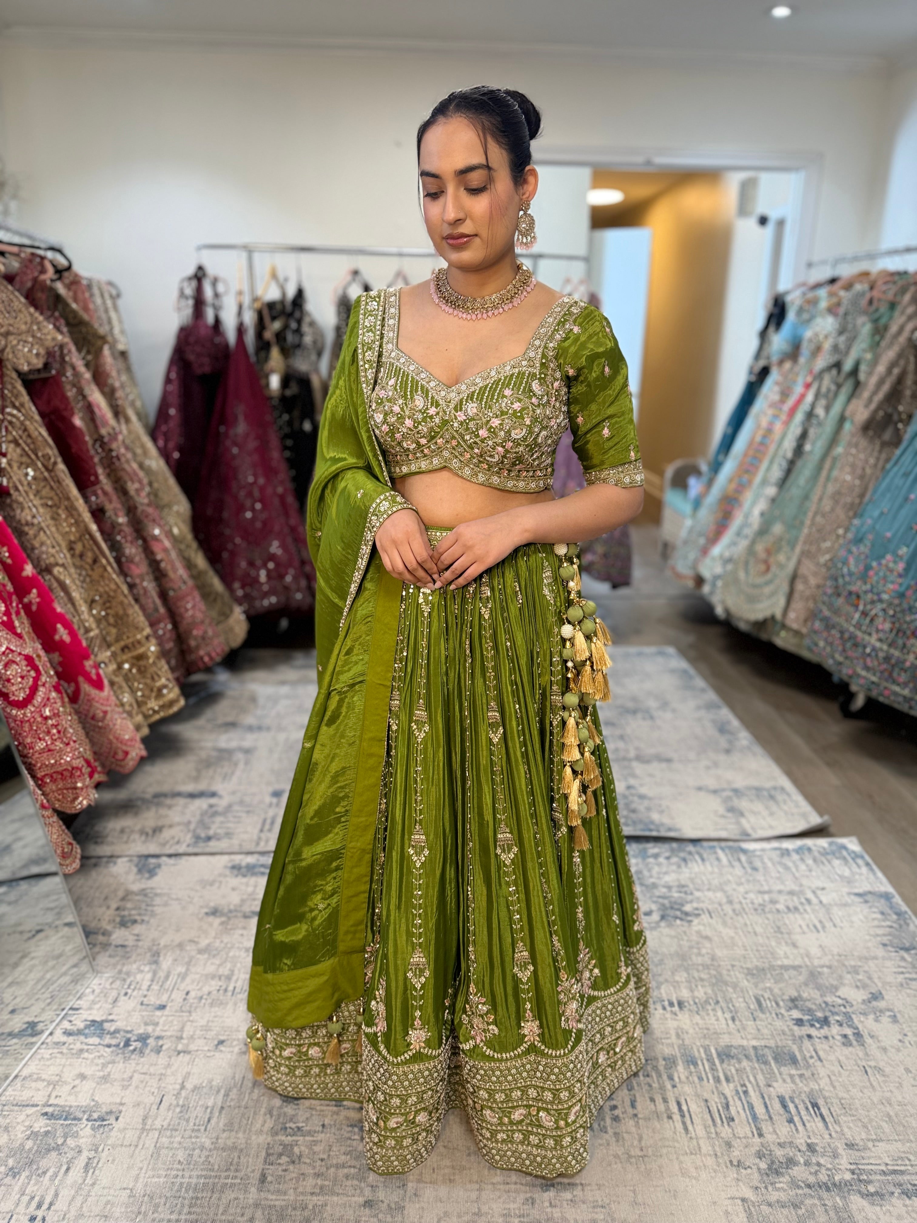 Designer intricate hand work lehenga