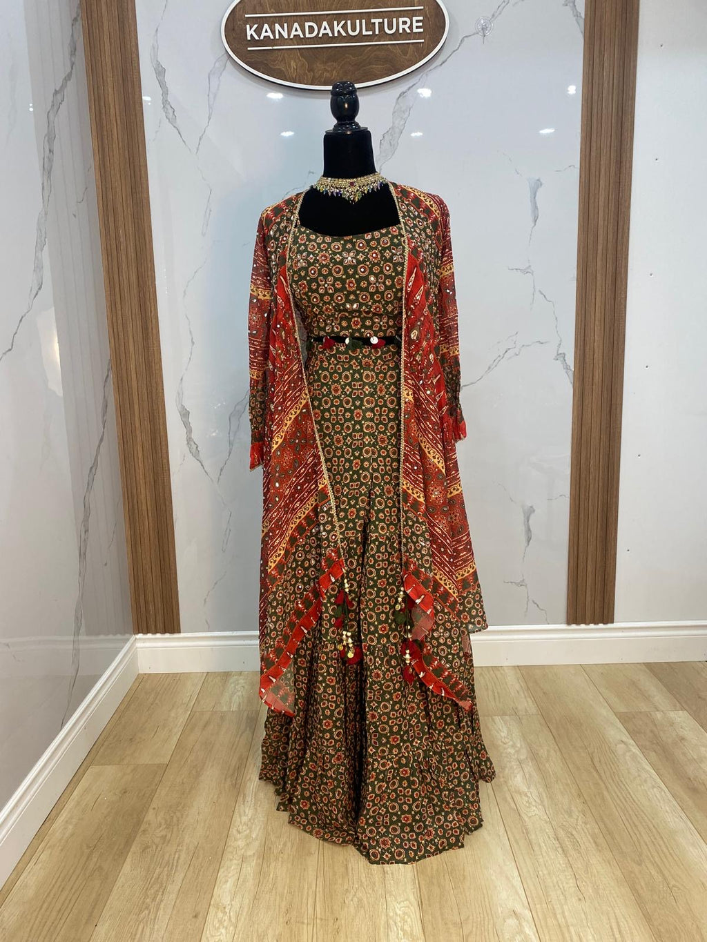 Georgette fun and stylish palzoo  with jacket 3 piece