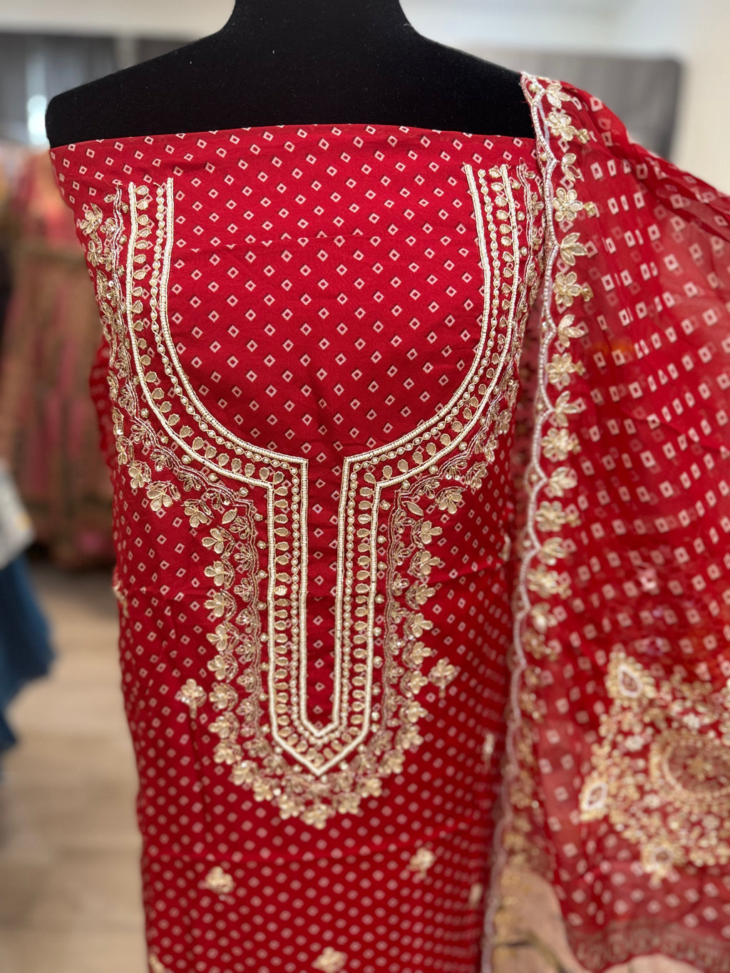 Hand Embroidered unstitched Suit – Kanada Kulture