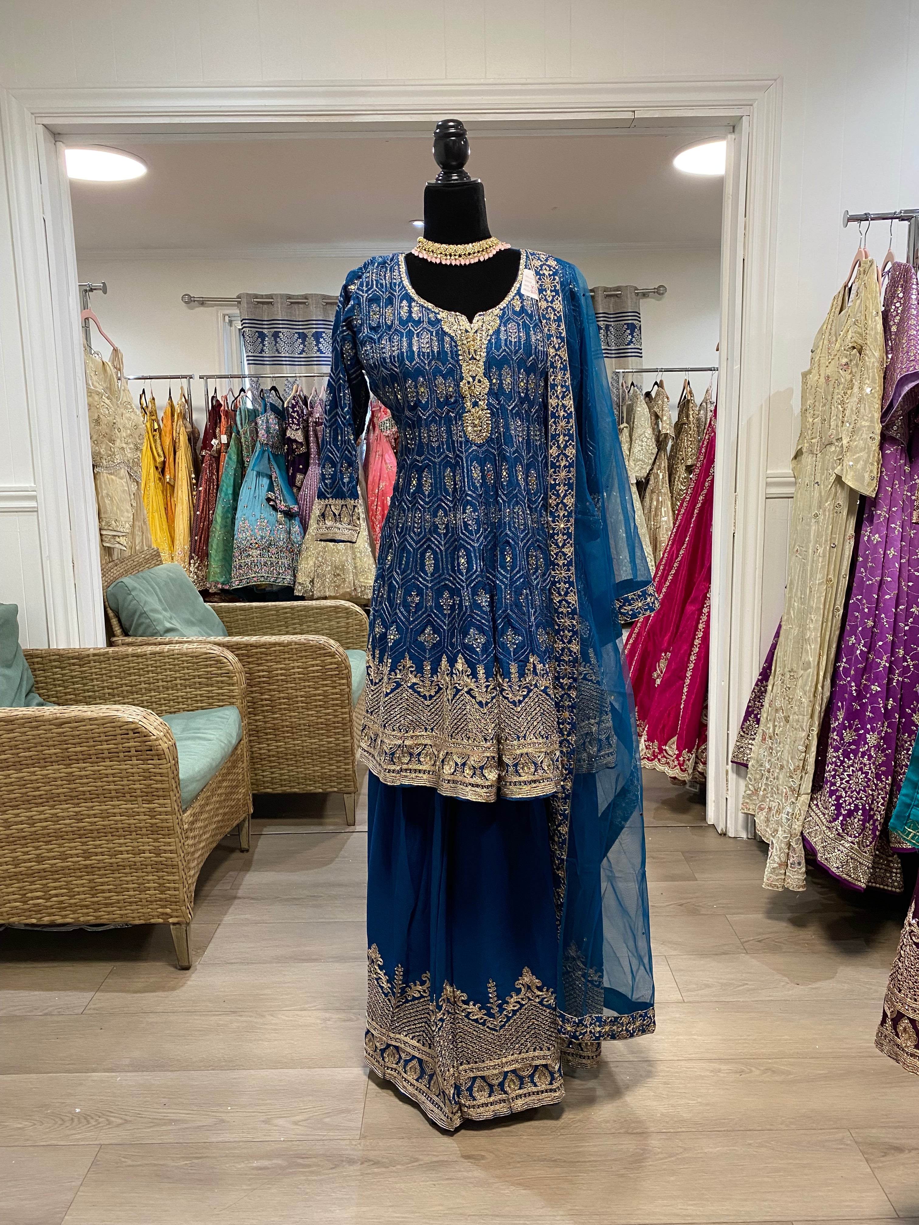 Embroidered palzoo Suit – Kanada Kulture