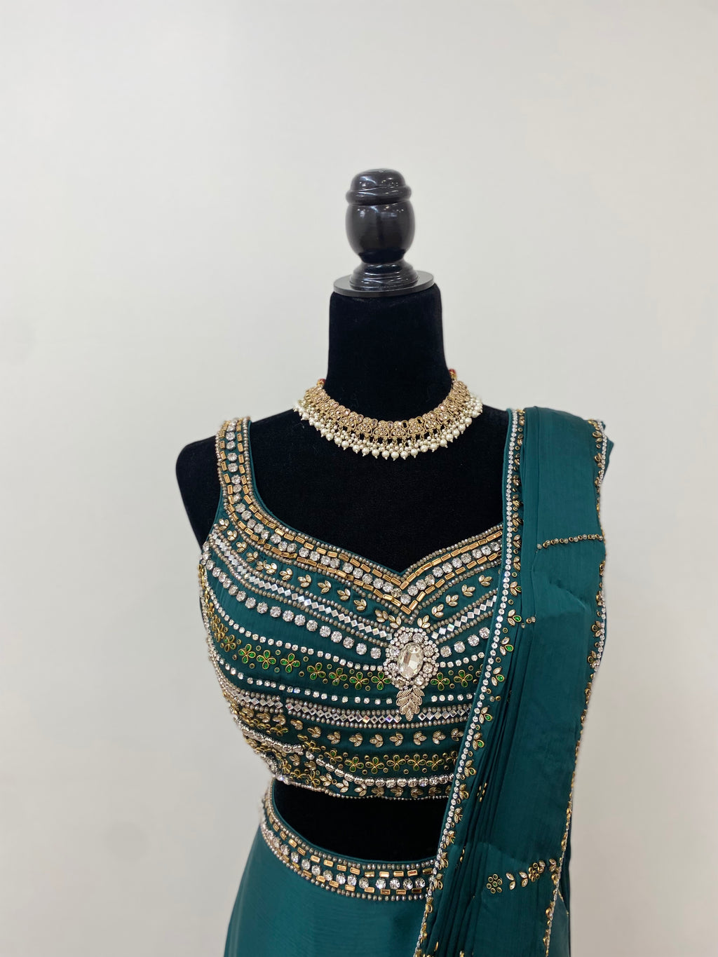 Designer pre drape saree