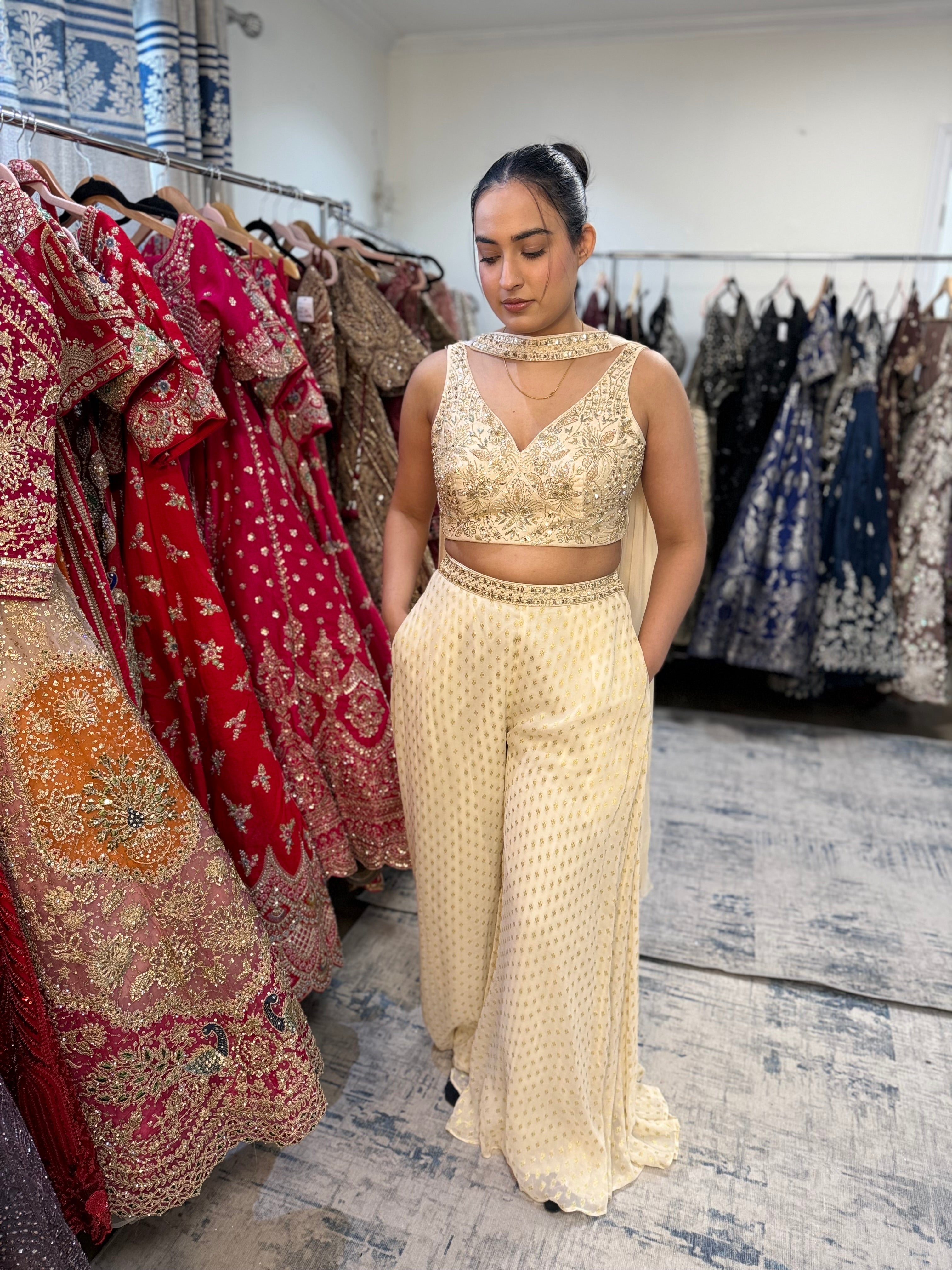 Crop top with palazoo