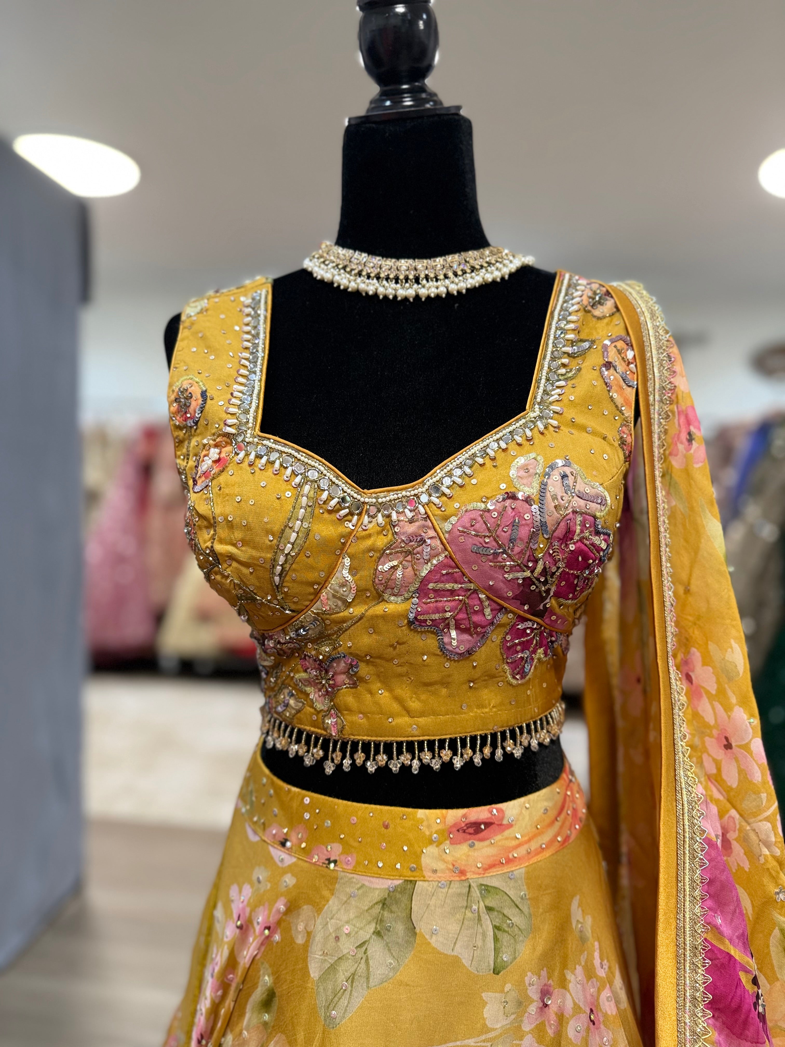 Perfect haldi/mehendi/sangeet Designer Lehenga choli