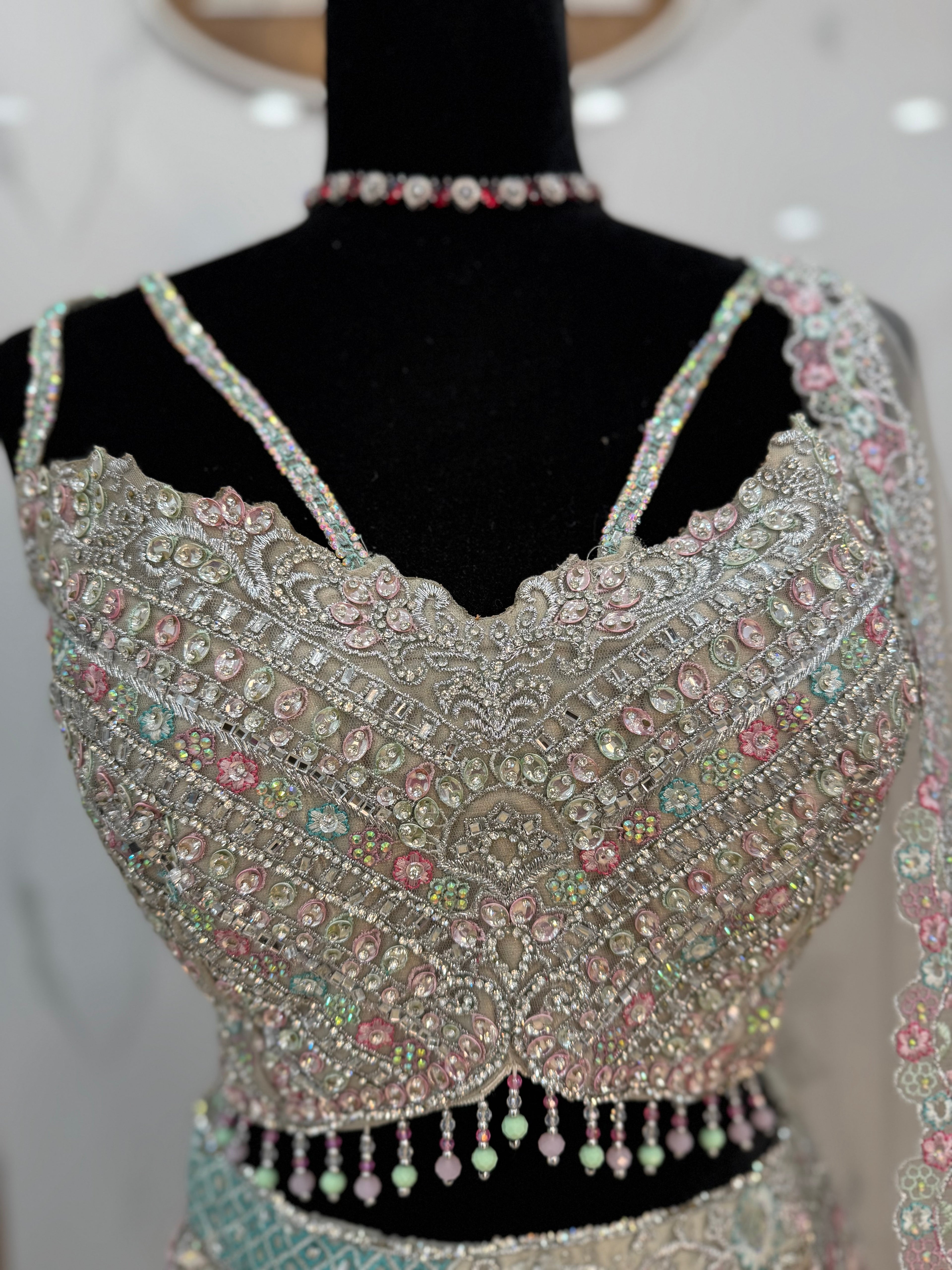 Traditional Embroidered silk Lehenga Choli