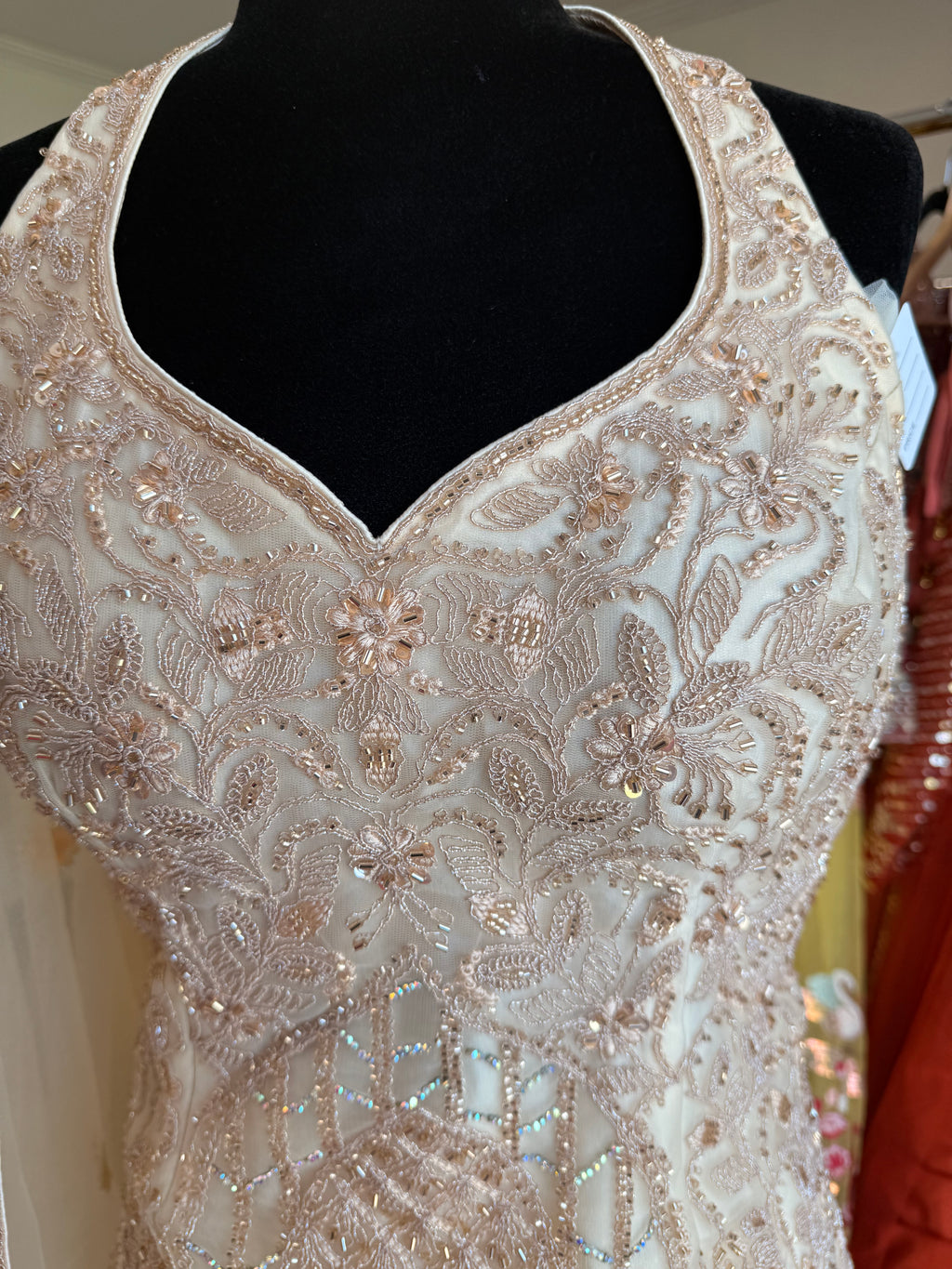 Halter neck Embroidered suit Kanada Kulture