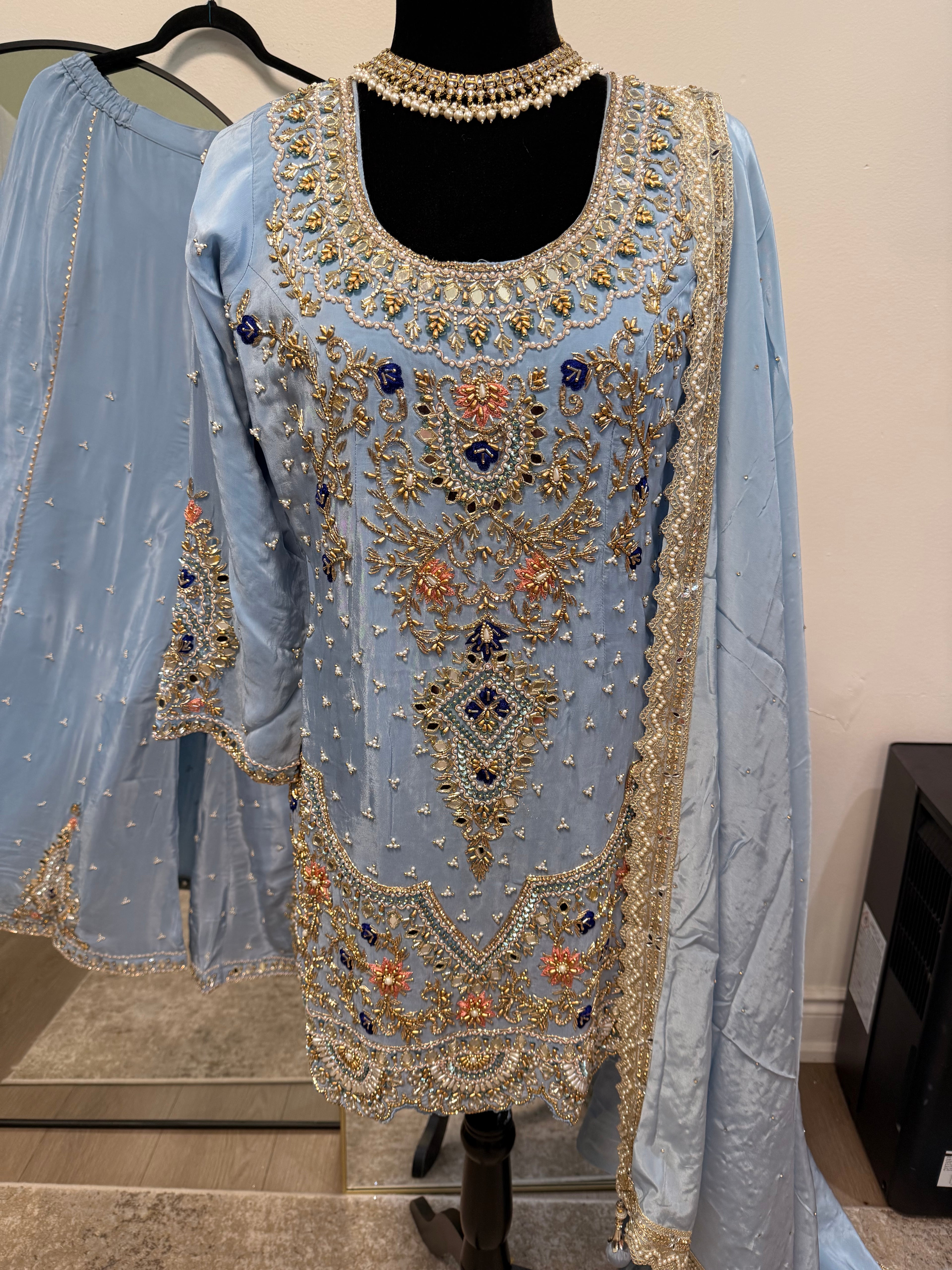 Embroidered suit