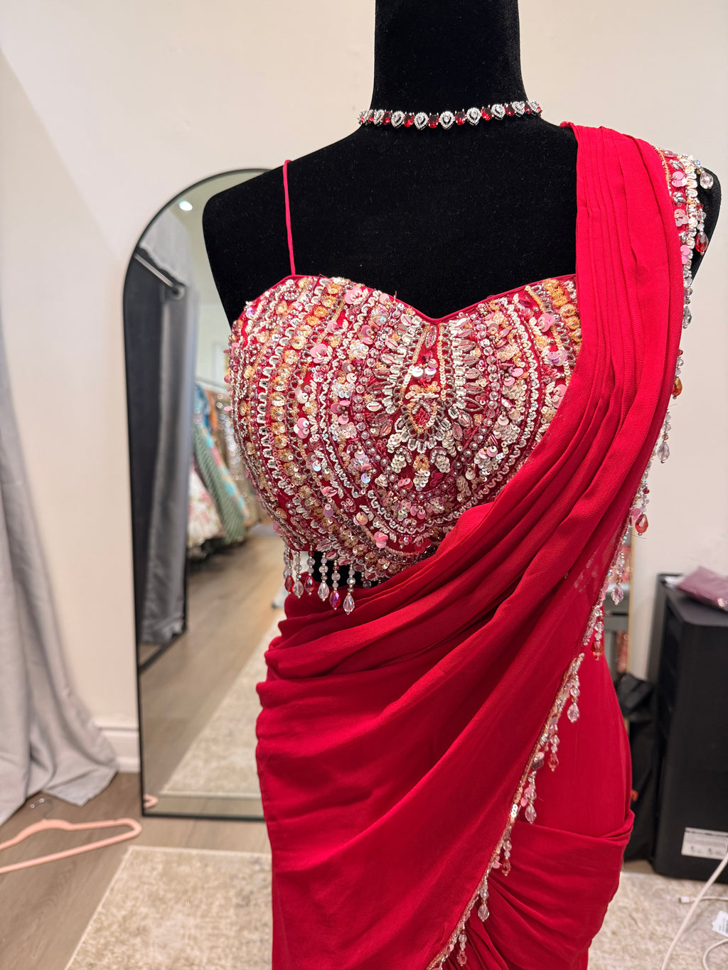 Pre drape saree