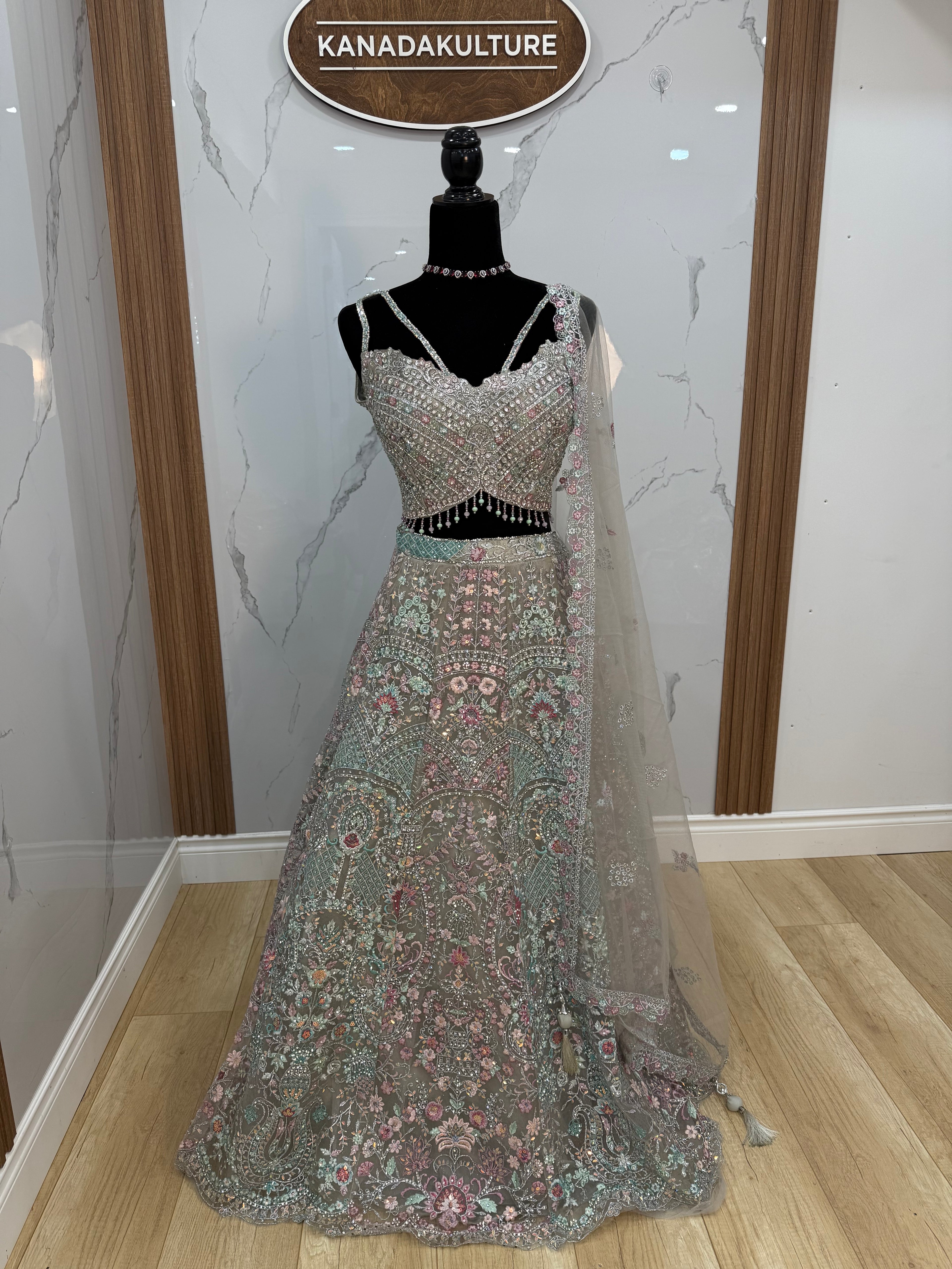 Traditional Embroidered silk Lehenga Choli