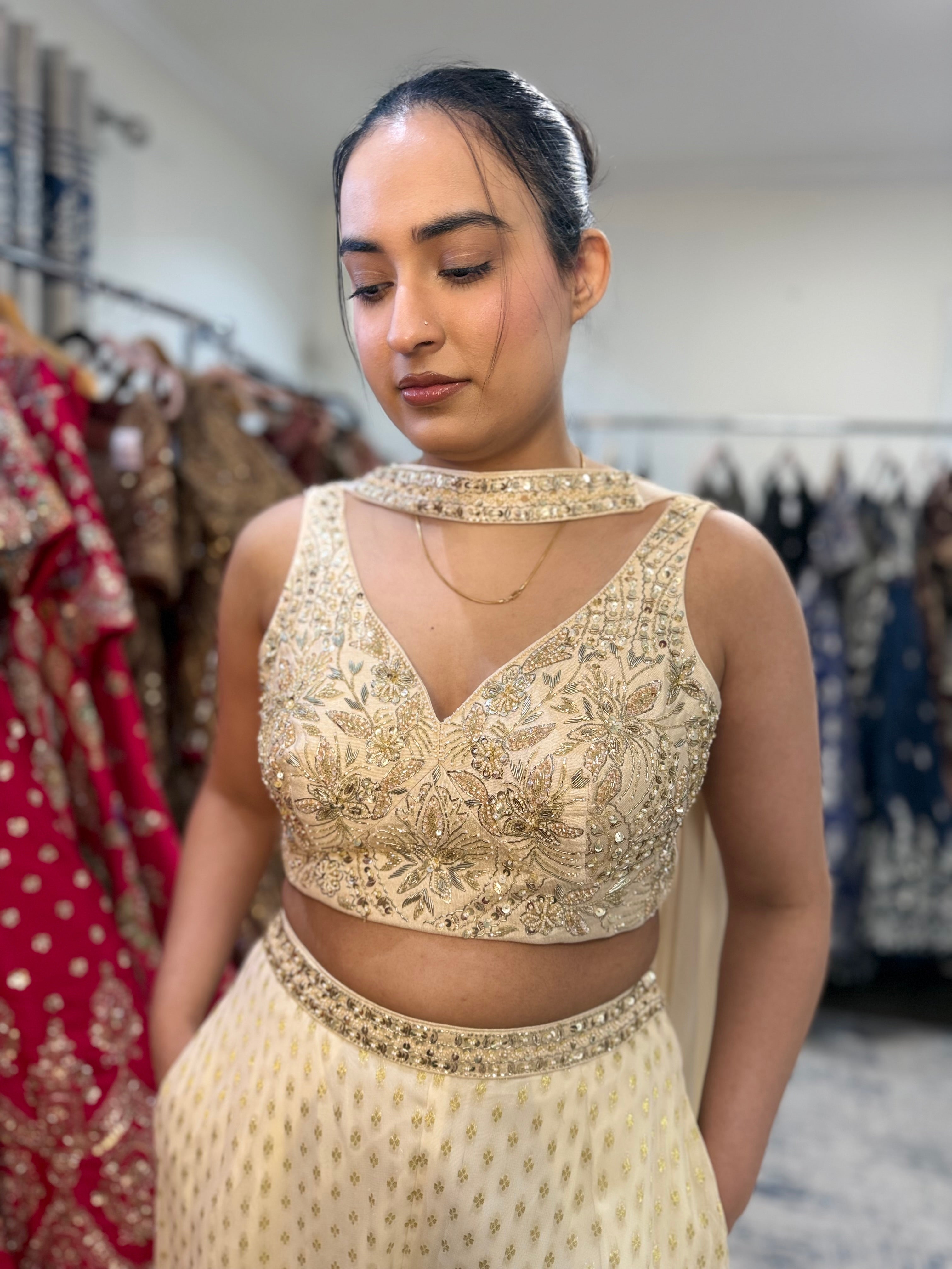 Crop top with palazoo