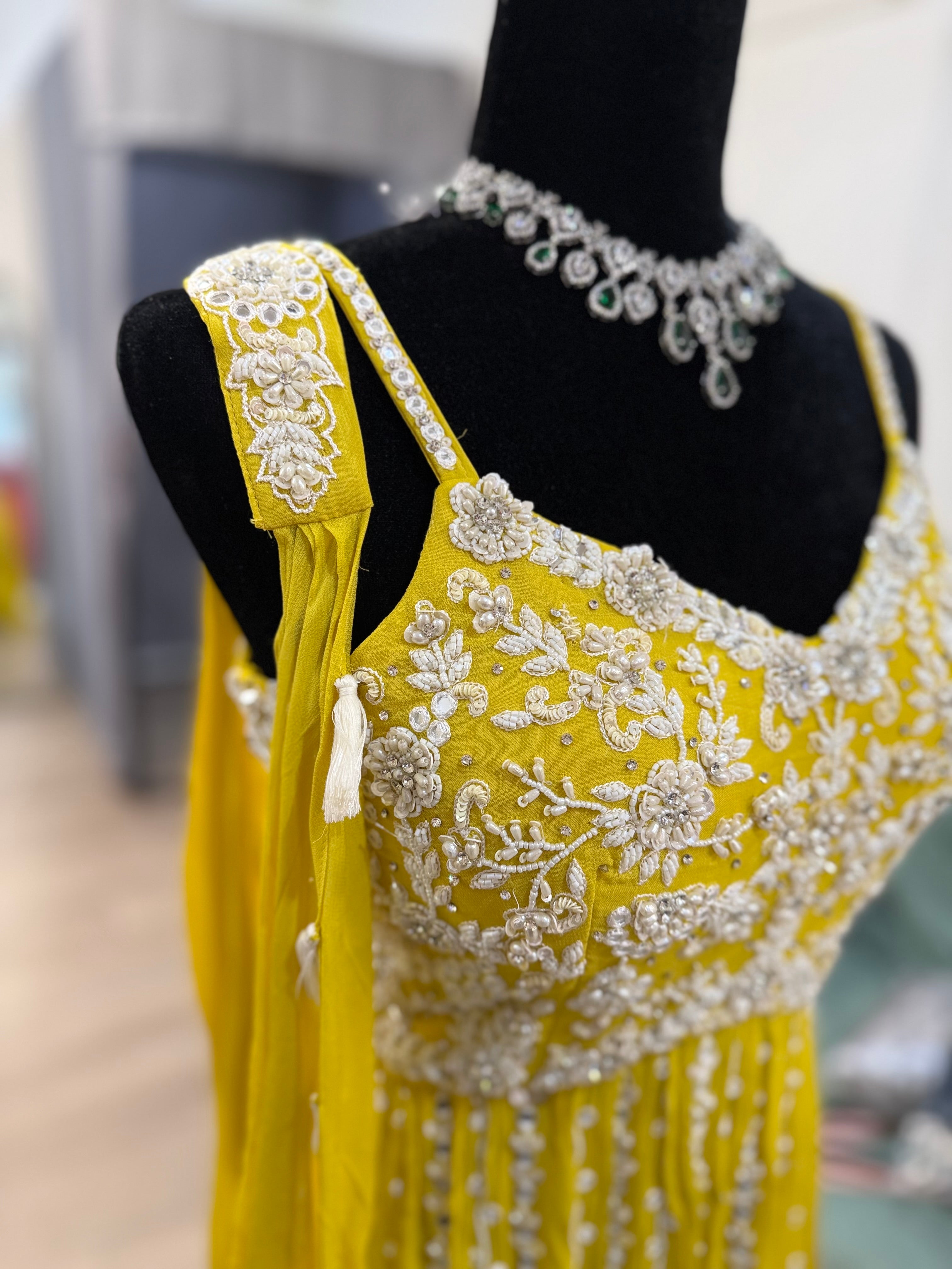 Pearl hand work Embroidered suit – Kanada Kulture