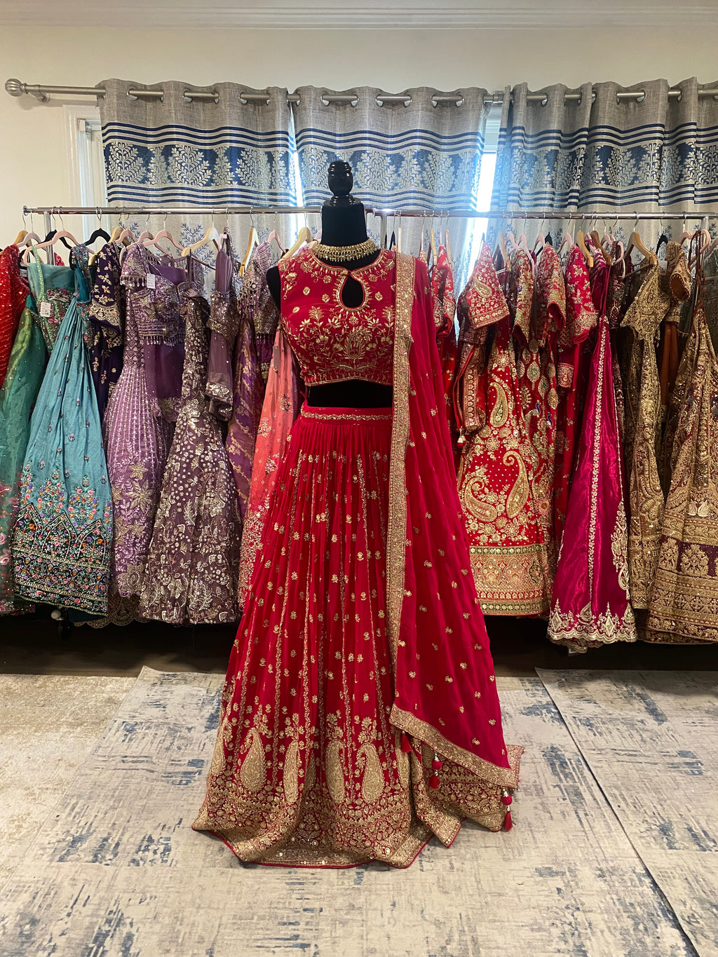 Ananya red color lehenga