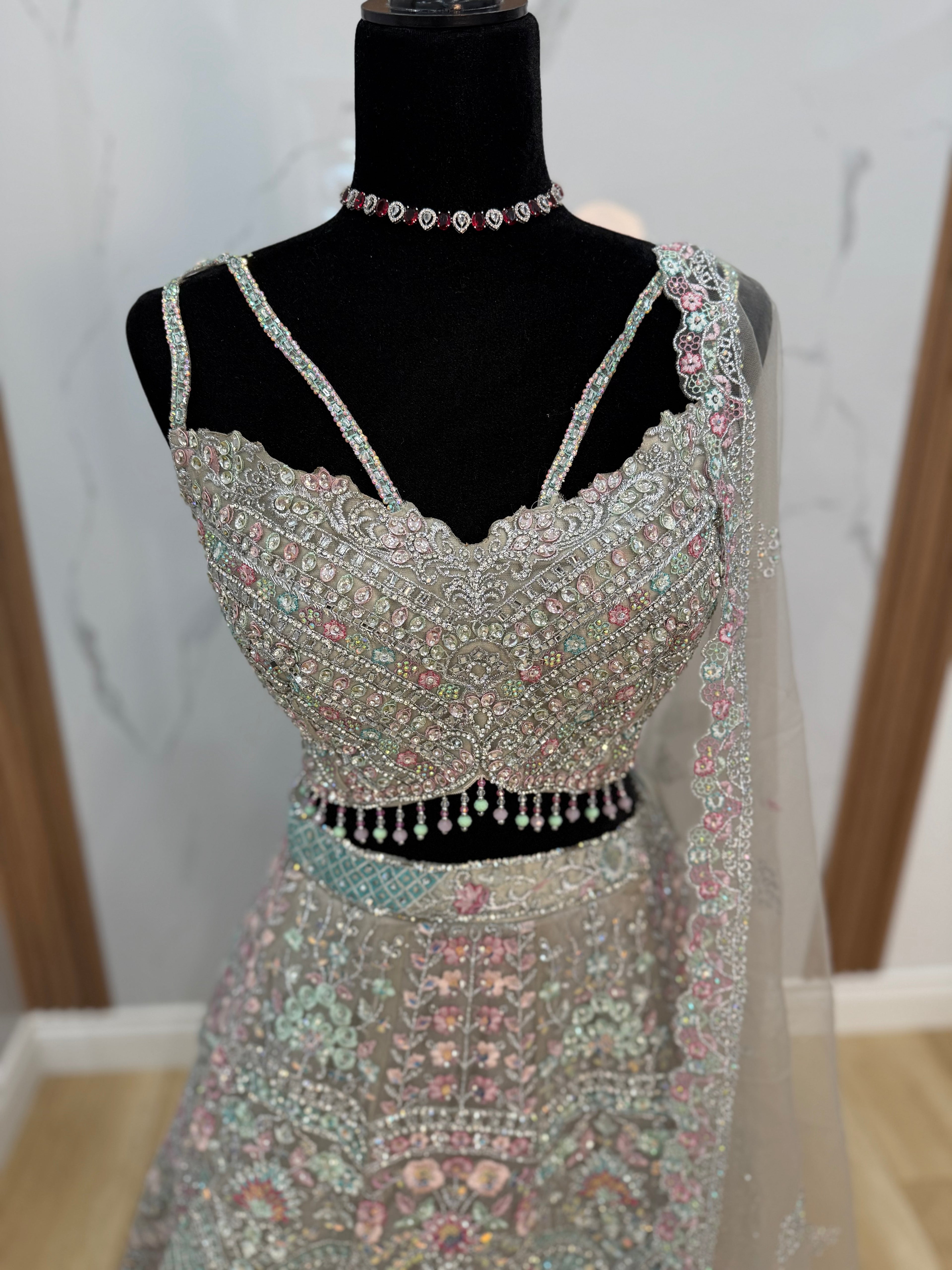 Traditional Embroidered silk Lehenga Choli