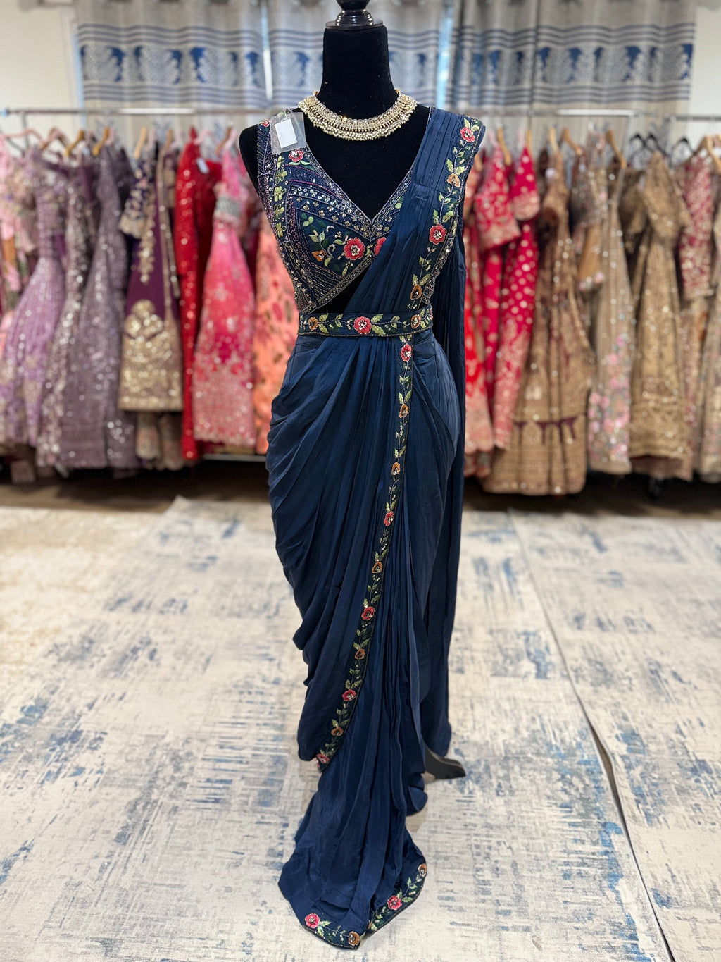 Pre drape saree