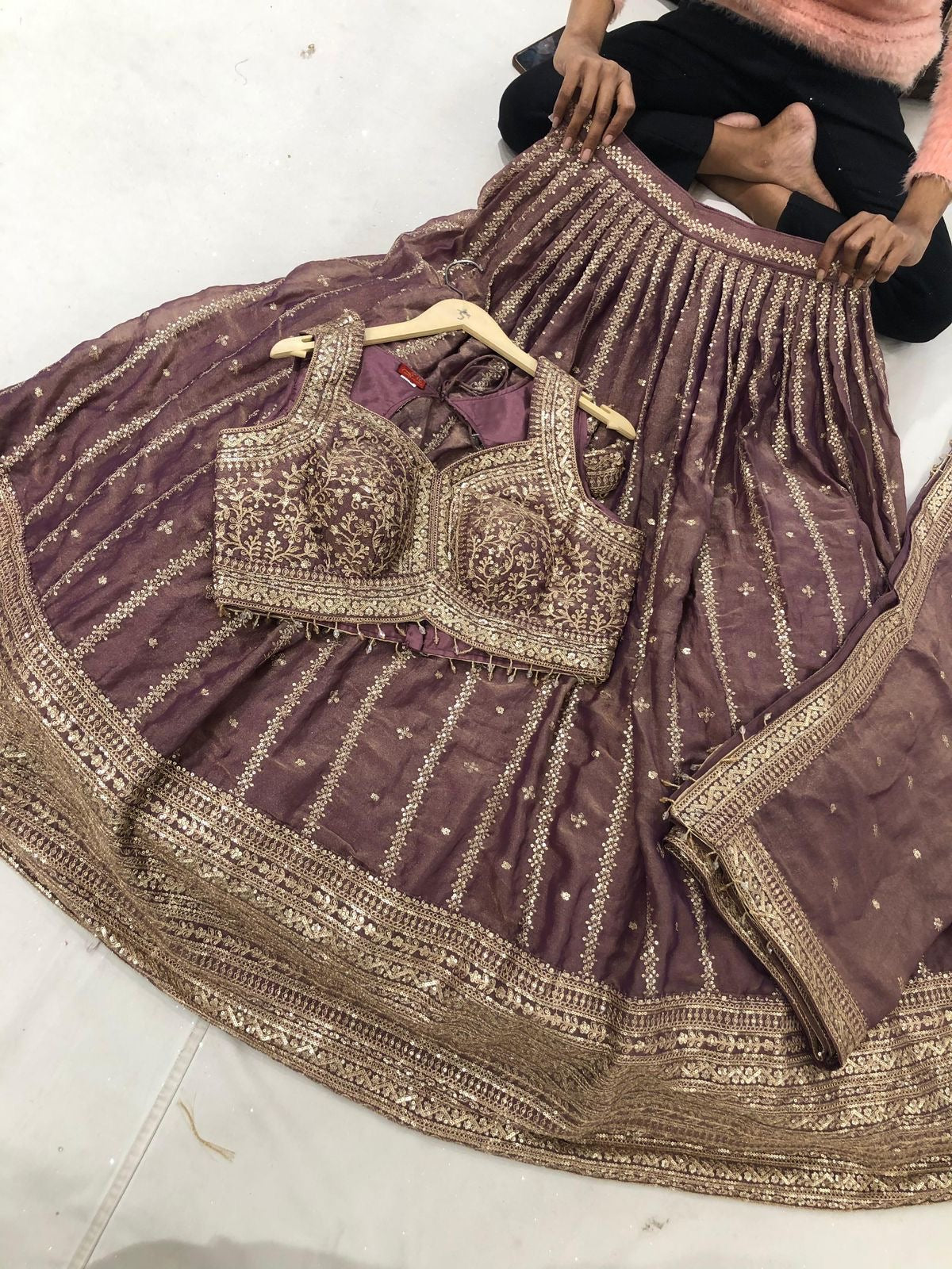 KanadaKulture - designer Lehenga with level detailing