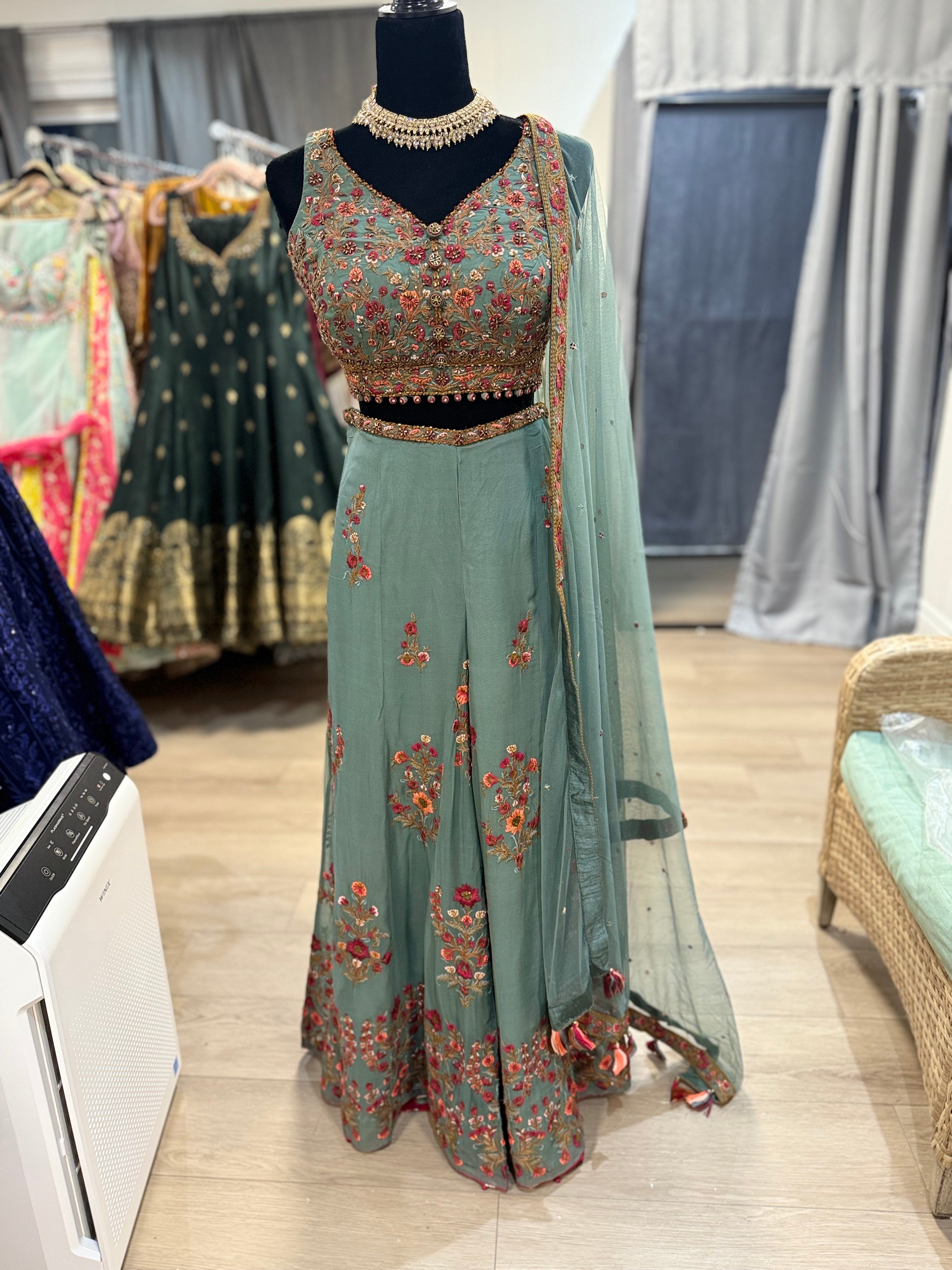Embroidered gharara Suit – Kanada Kulture