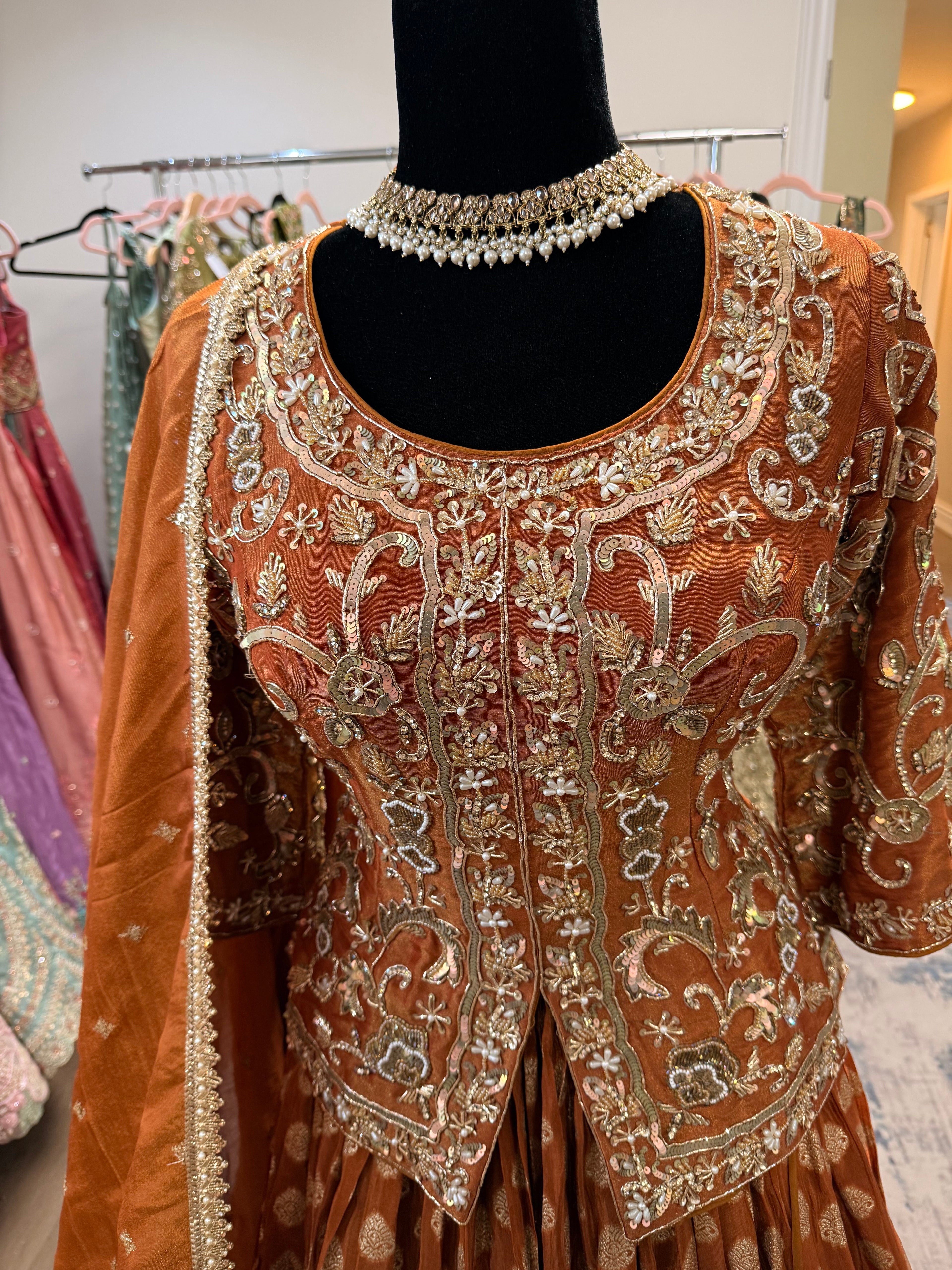 Anamika long choli lehenga