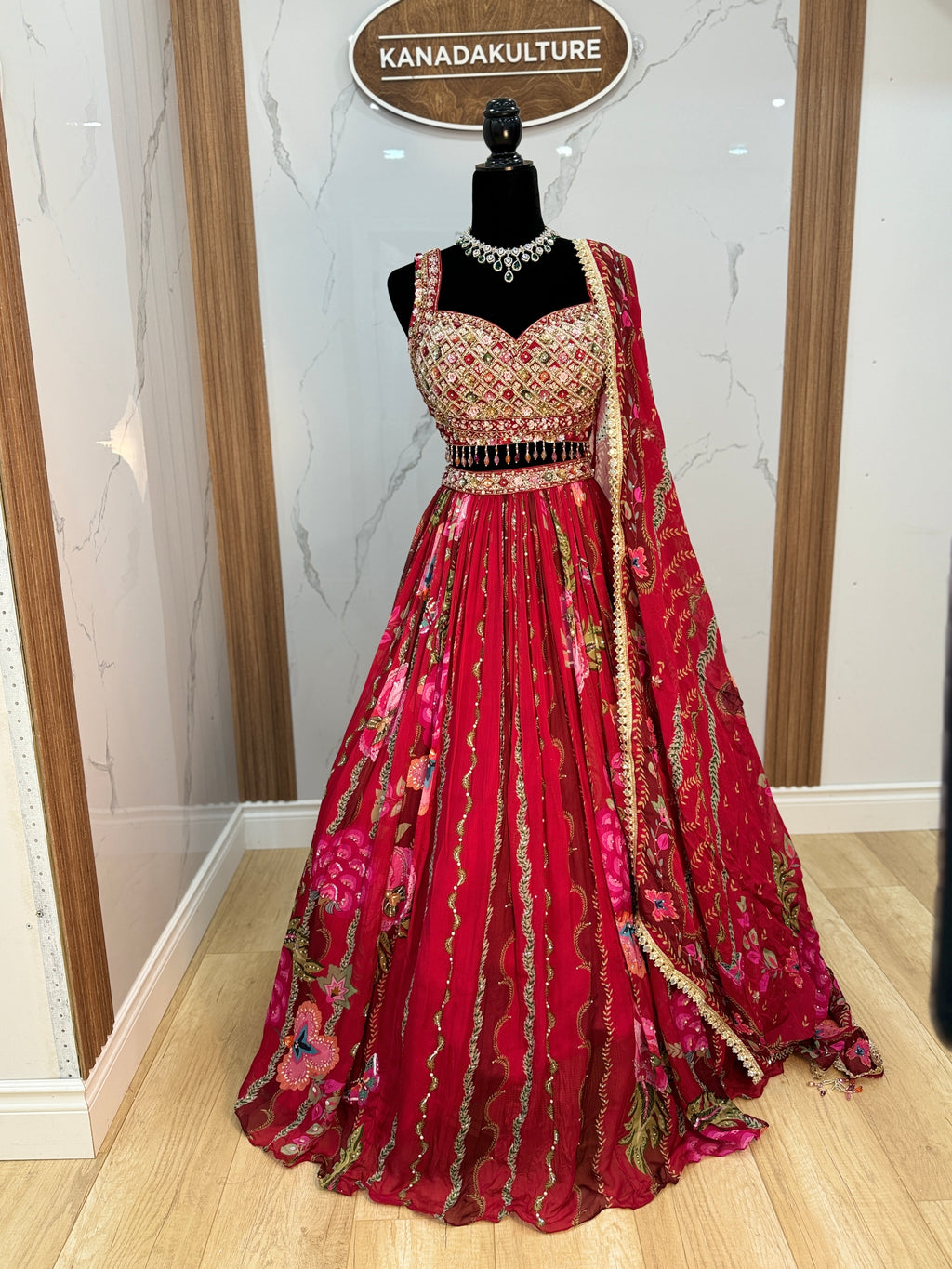 Ananya red color lehenga