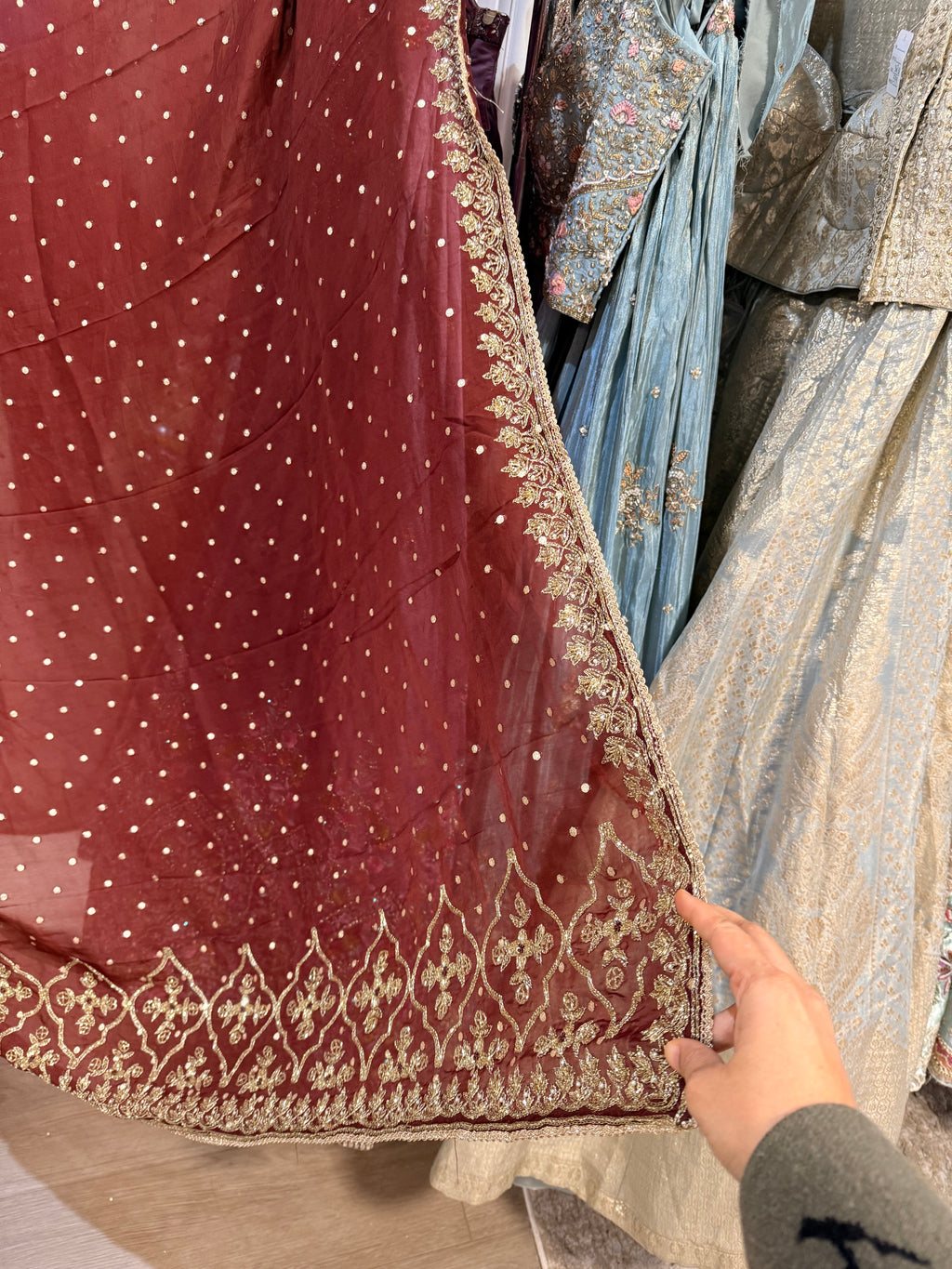 Unique ombre Hand Embroidered unstitched Suit – Kanada Kulture
