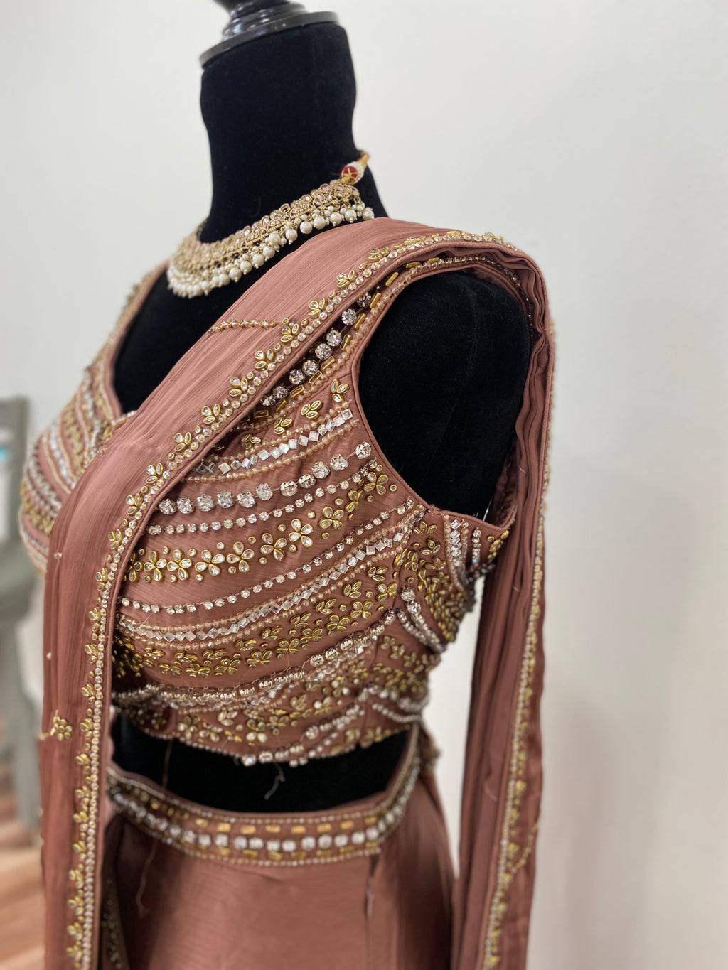 Designer pre drape saree
