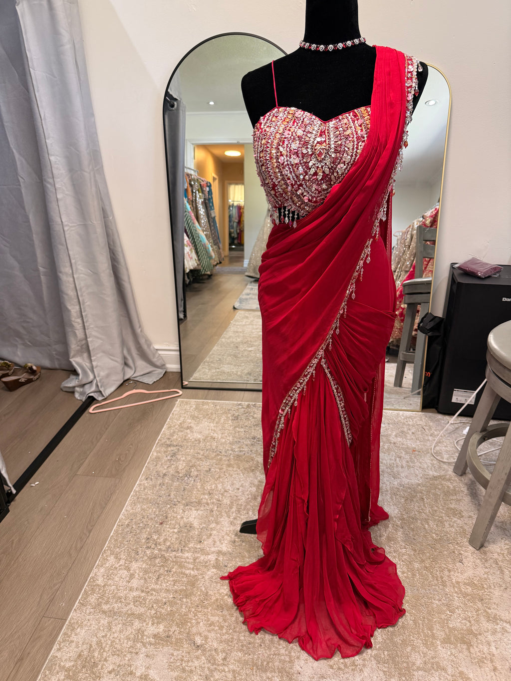 Pre drape saree