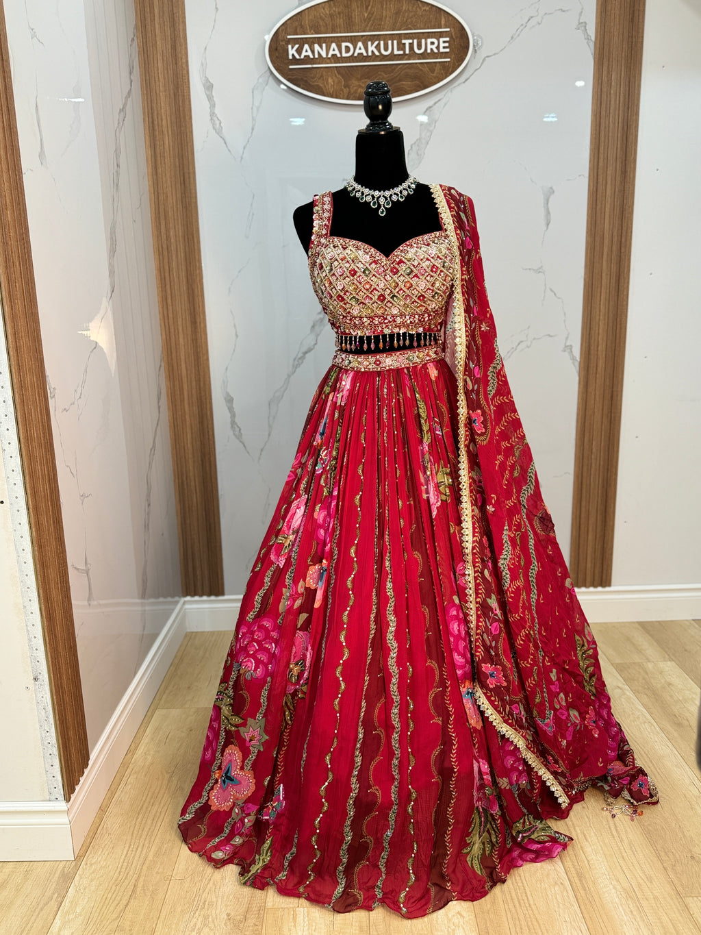 Ananya red color lehenga