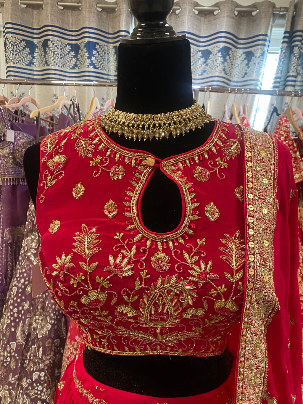 Ananya red color lehenga