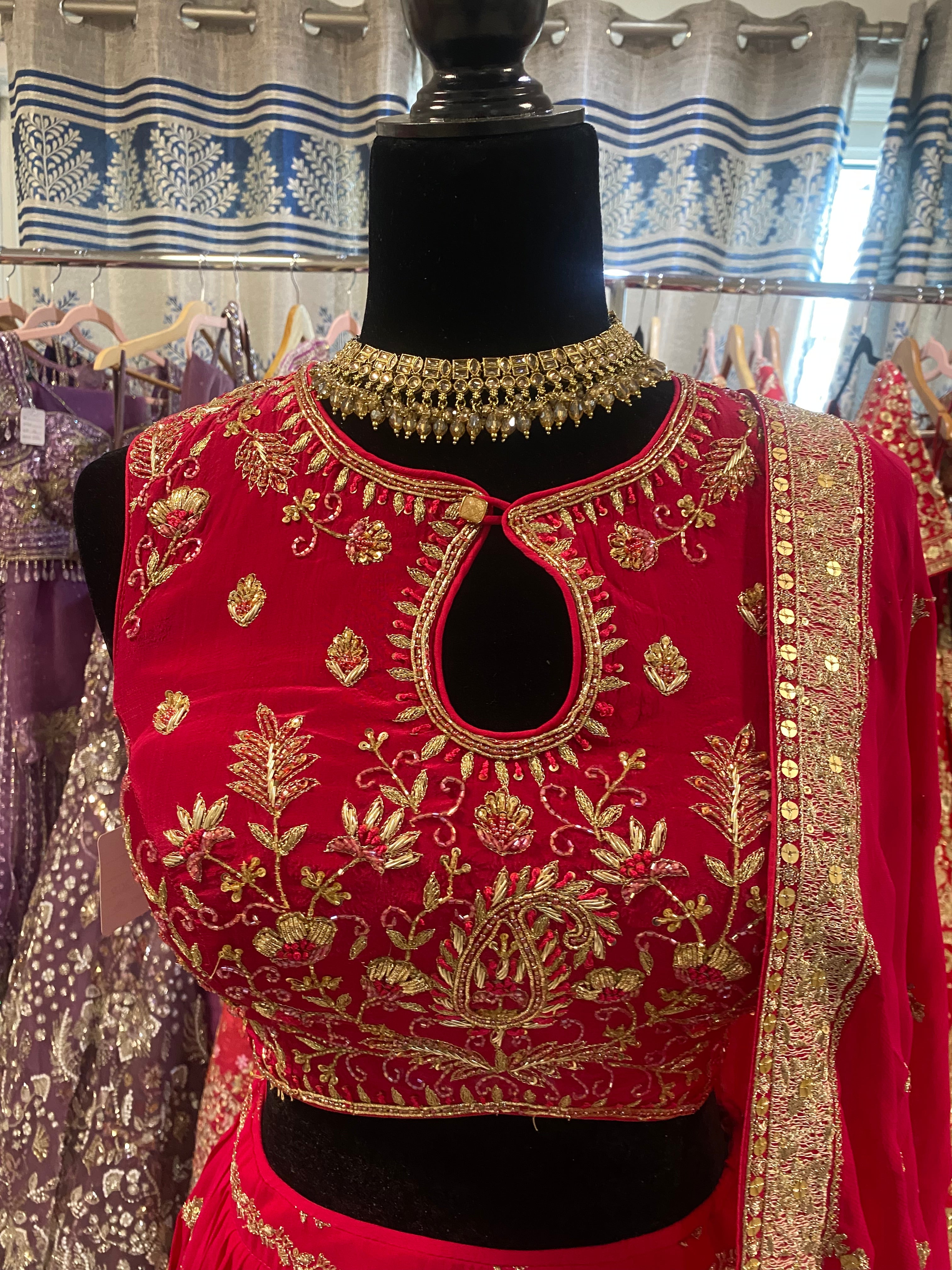 Ananya red color lehenga