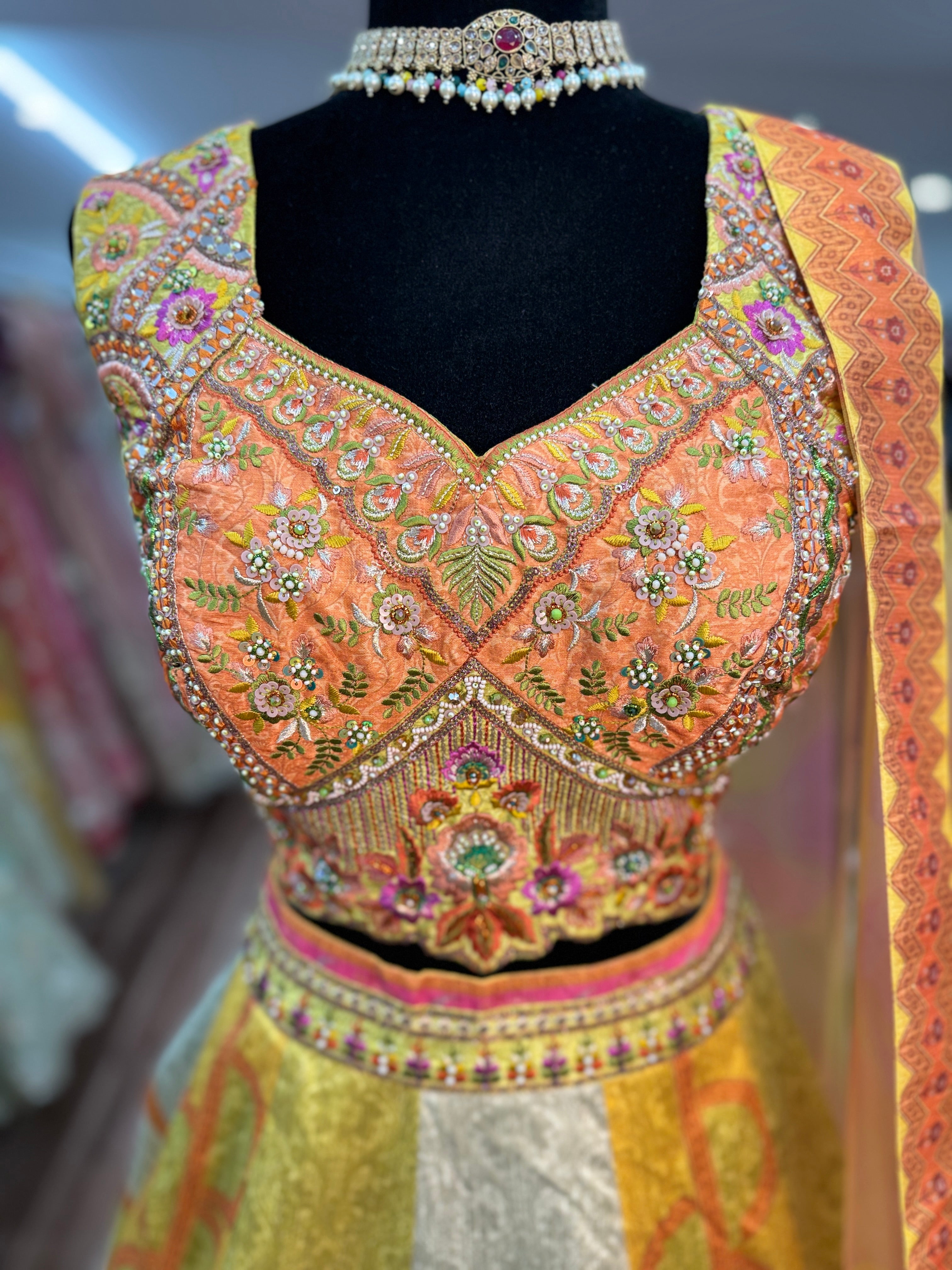 Karishma multi color lehenga