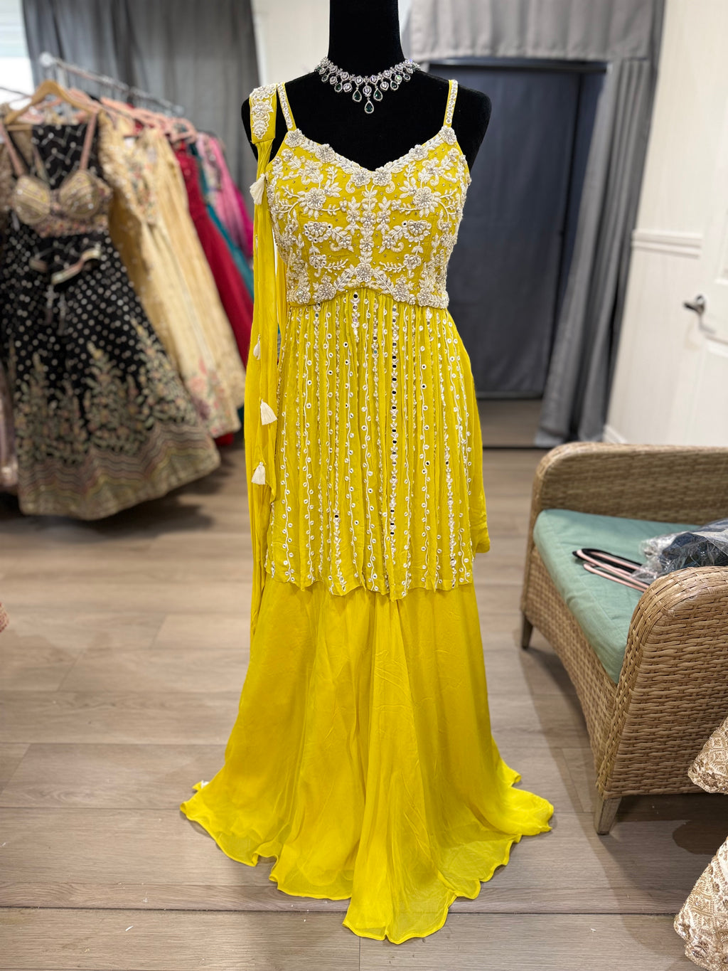 Pearl hand work Embroidered suit – Kanada Kulture