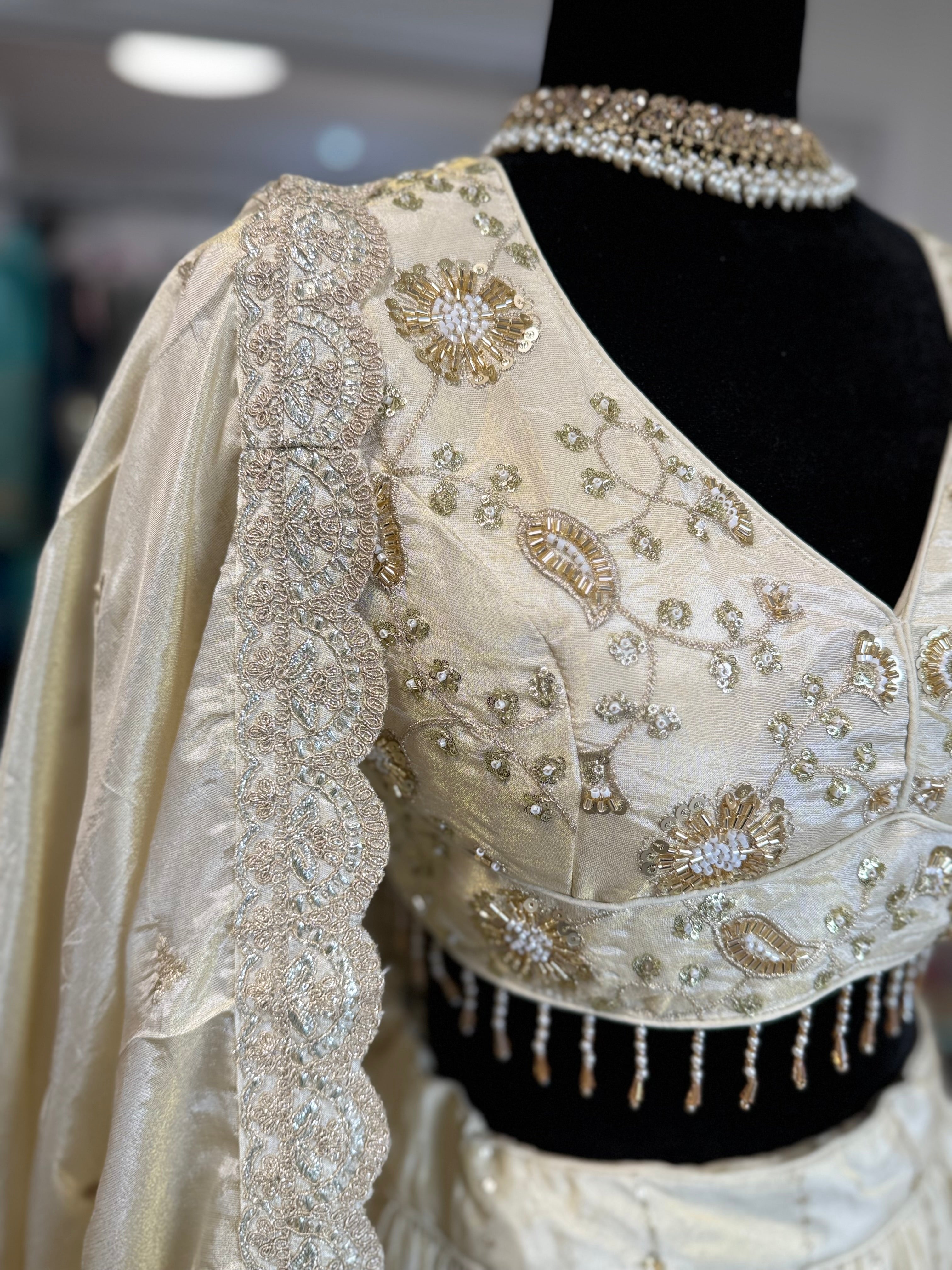 KanadaKulture - Designer Lehenga with thread and stone detailing