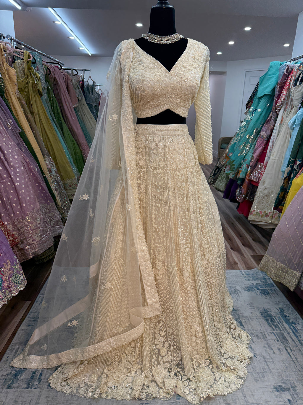 Chayya Hand work pearl lehenga