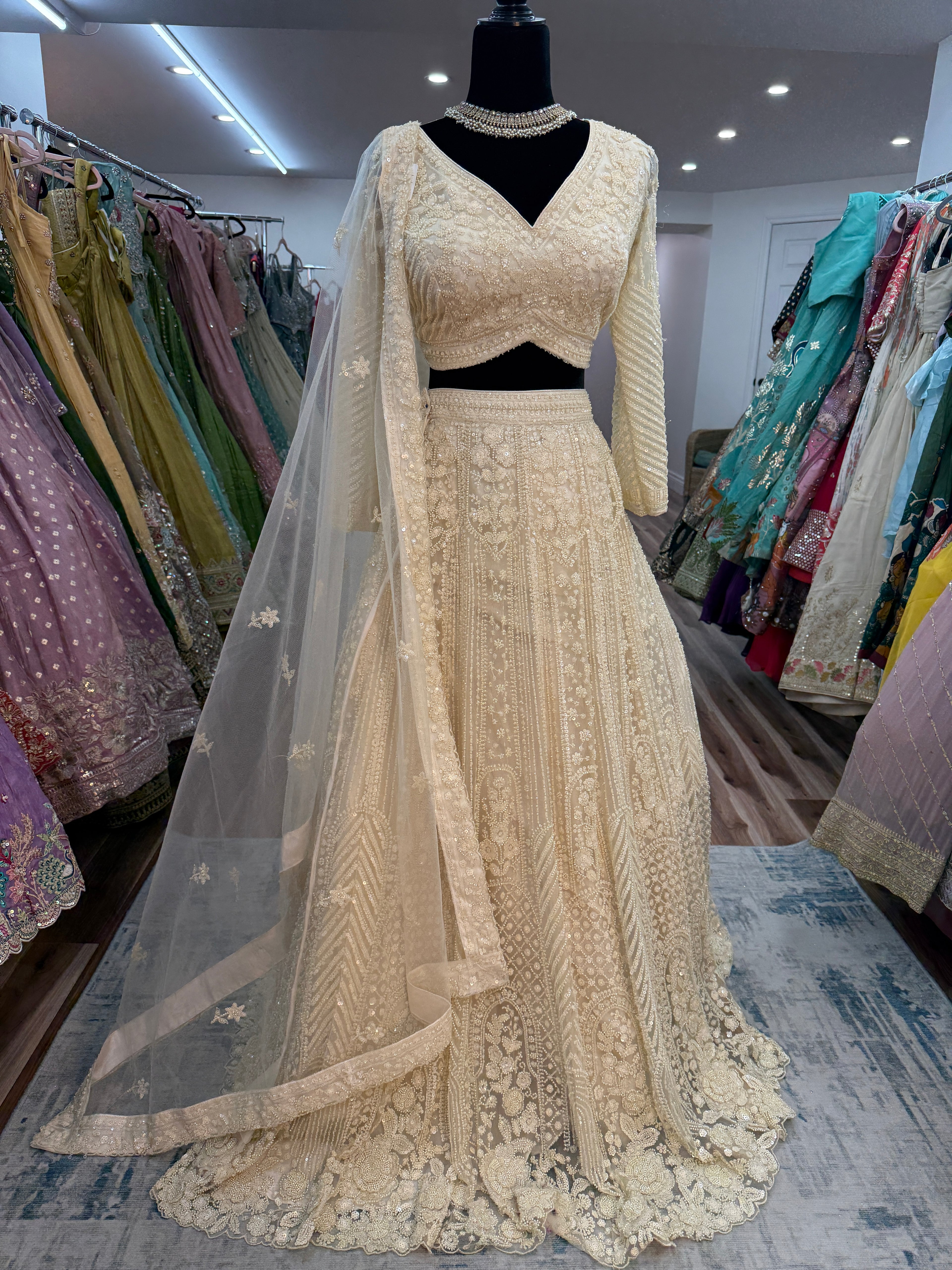 Chayya Hand work pearl lehenga