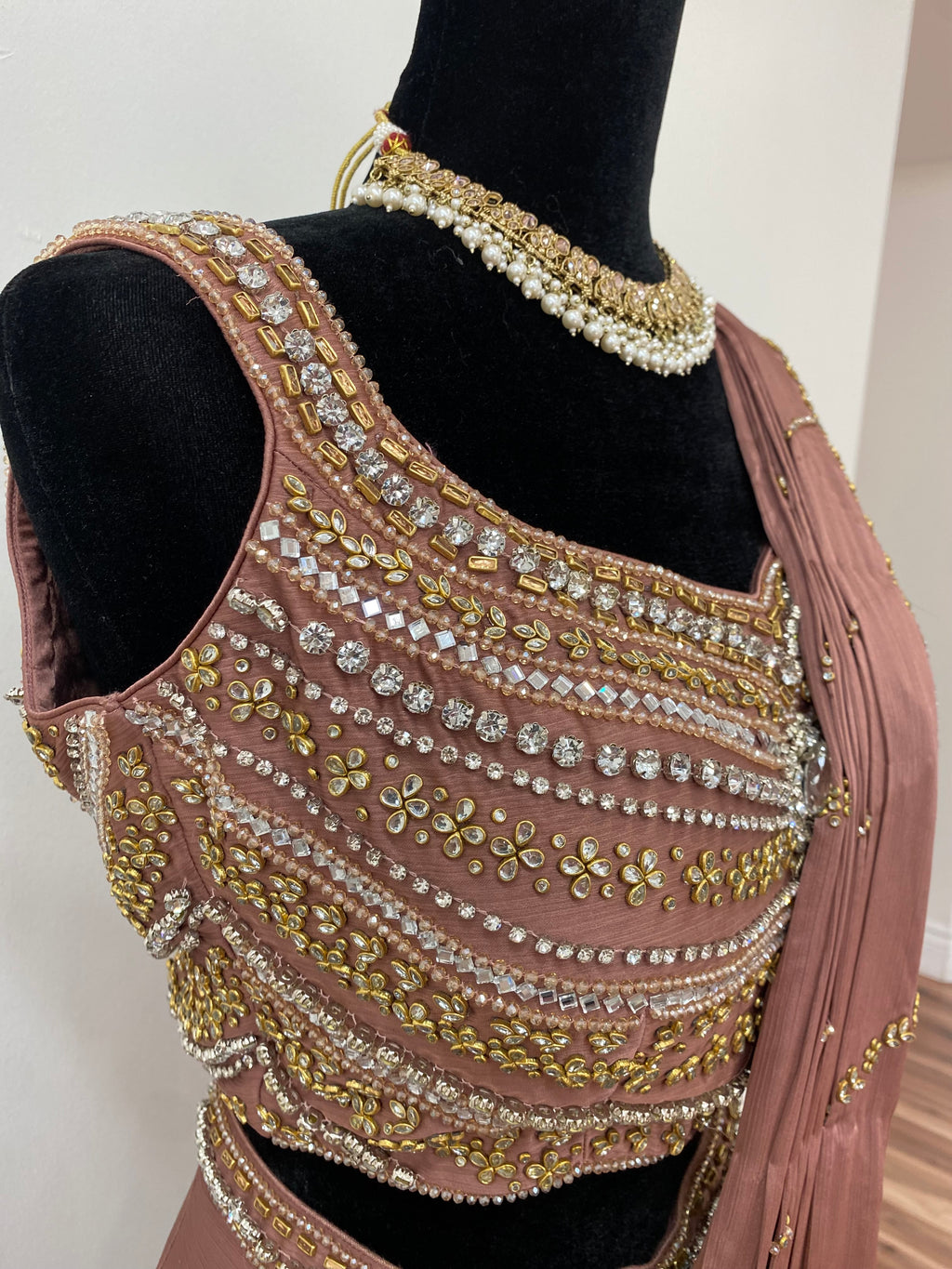 Designer pre drape saree