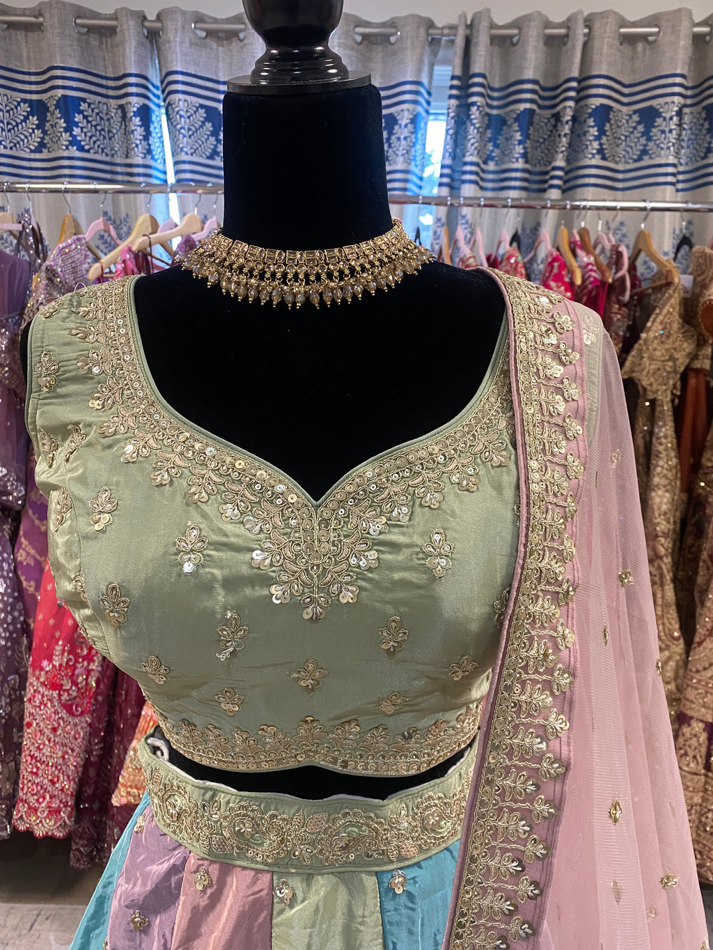 Traditional Embroidered silk Lehenga Choli