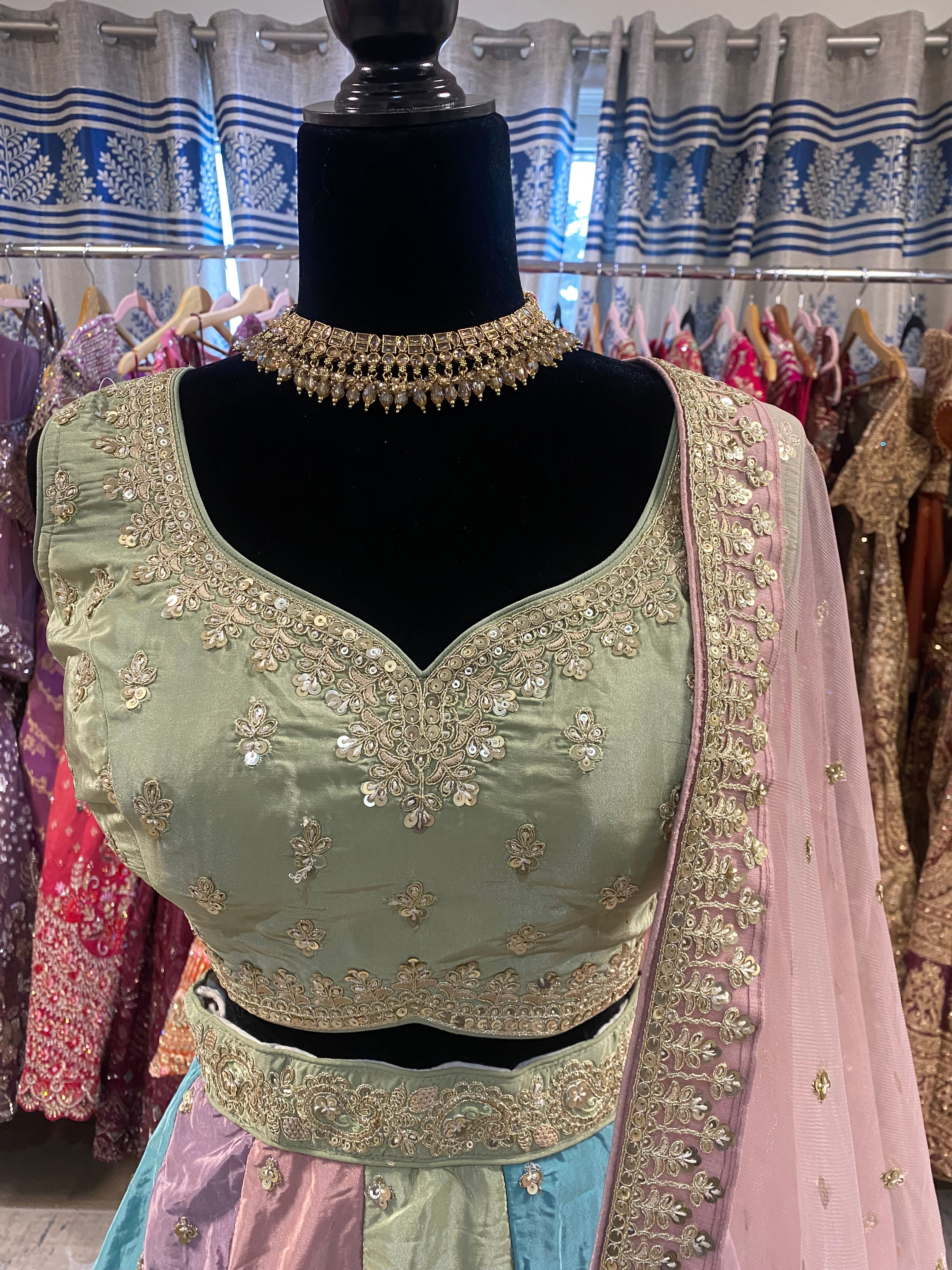 Traditional Embroidered silk Lehenga Choli