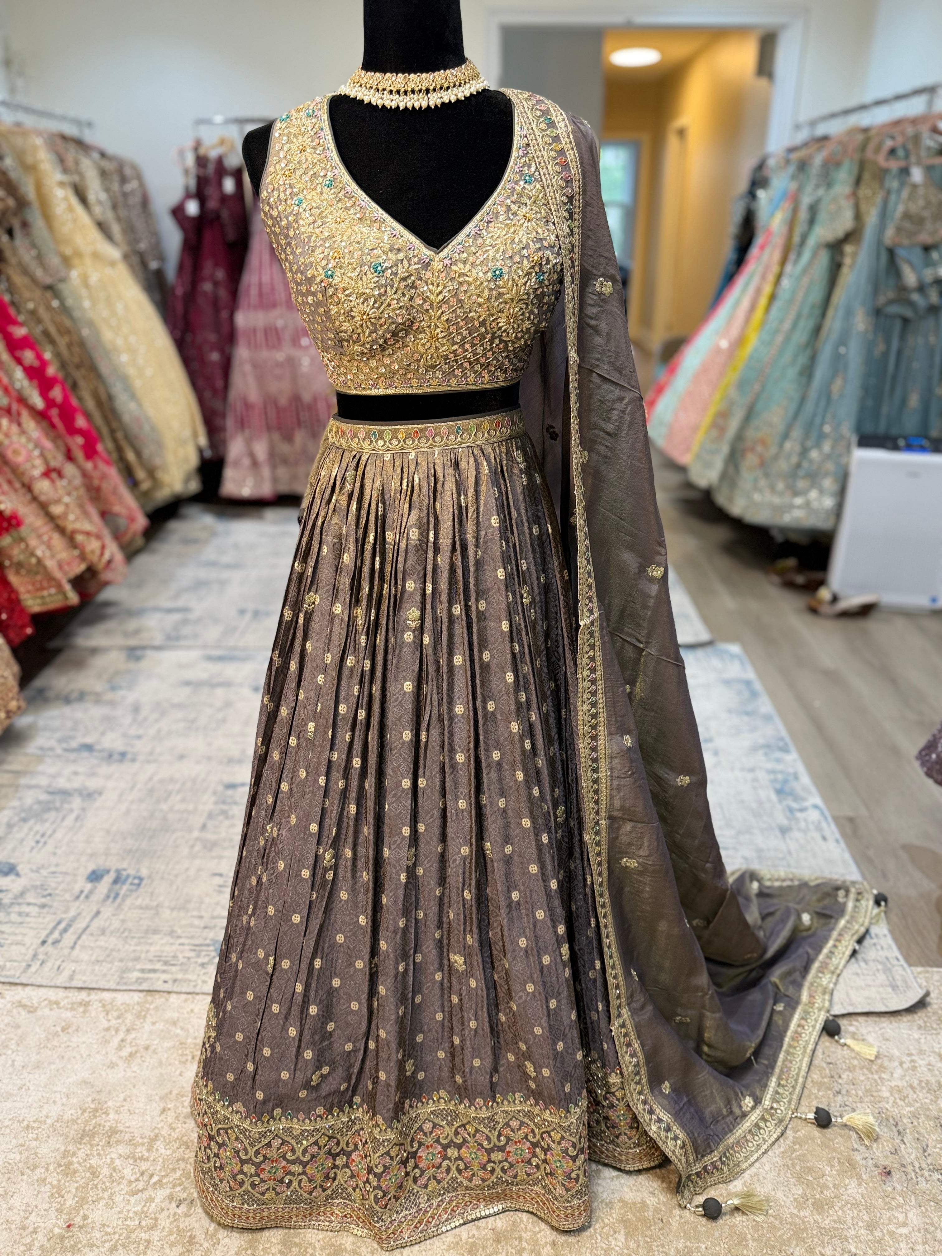 Banarsi intricate hand work lehenga